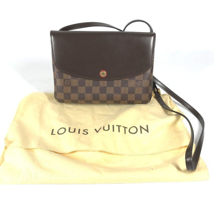 Louis Vuitton Twice, Brown, Canvas, shoulder