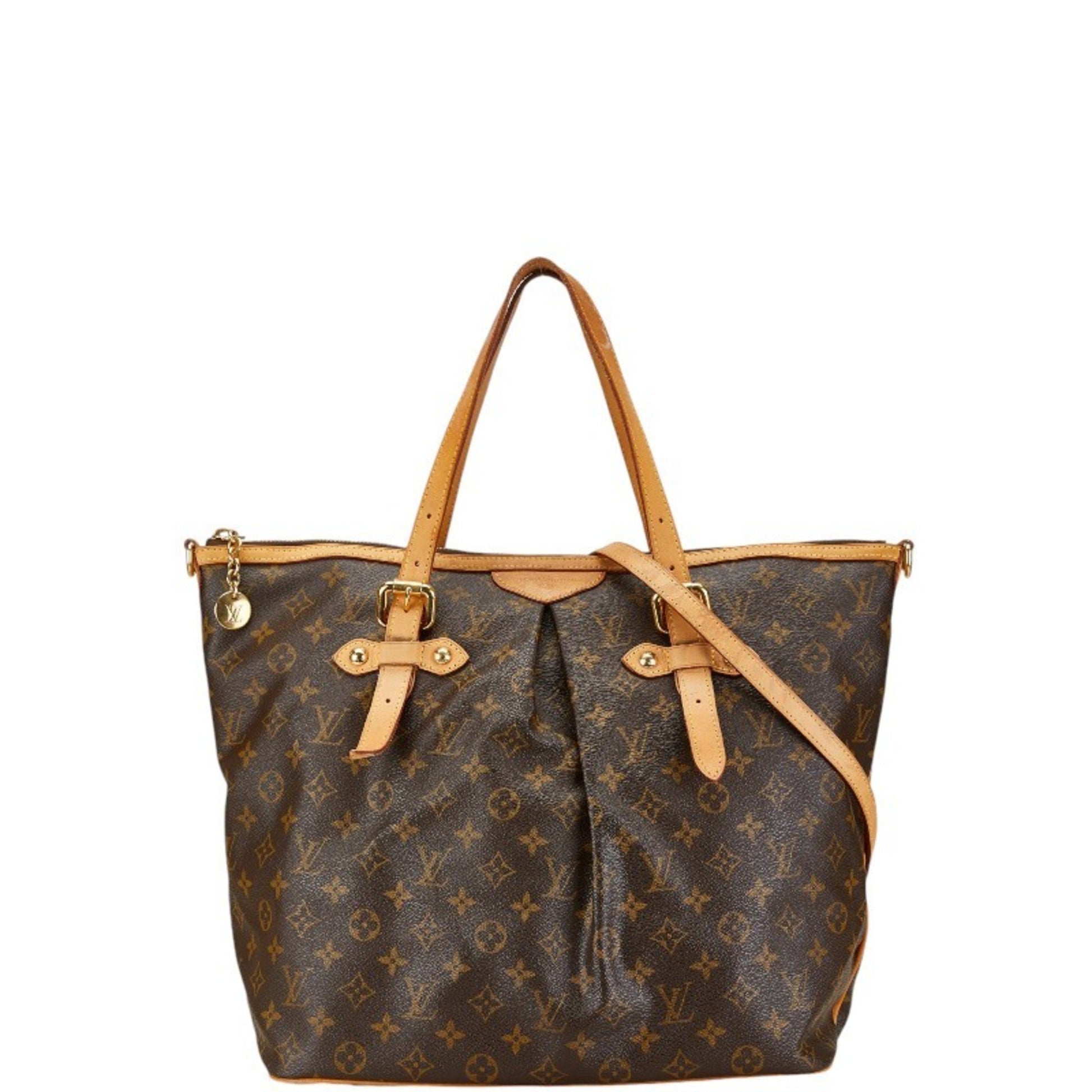 Louis Vuitton Palermo, Brown, Canvas, tote