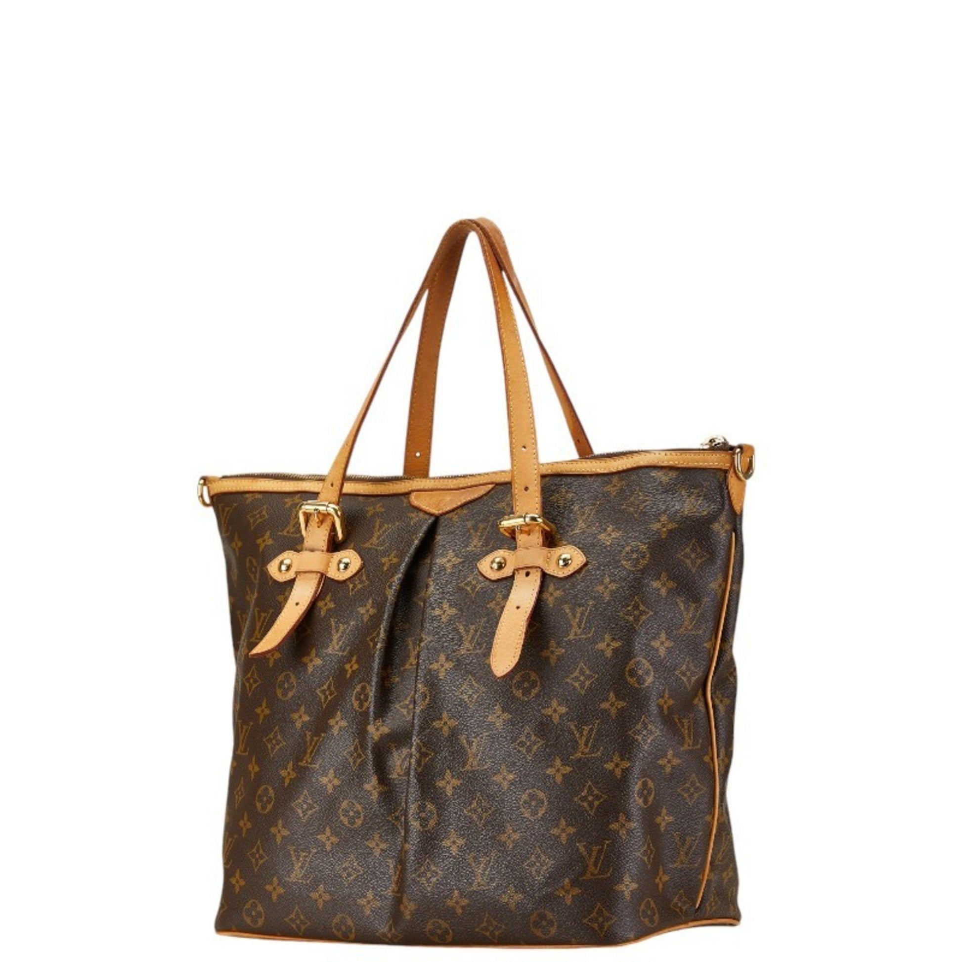 Louis Vuitton Palermo, Brown, Canvas, tote