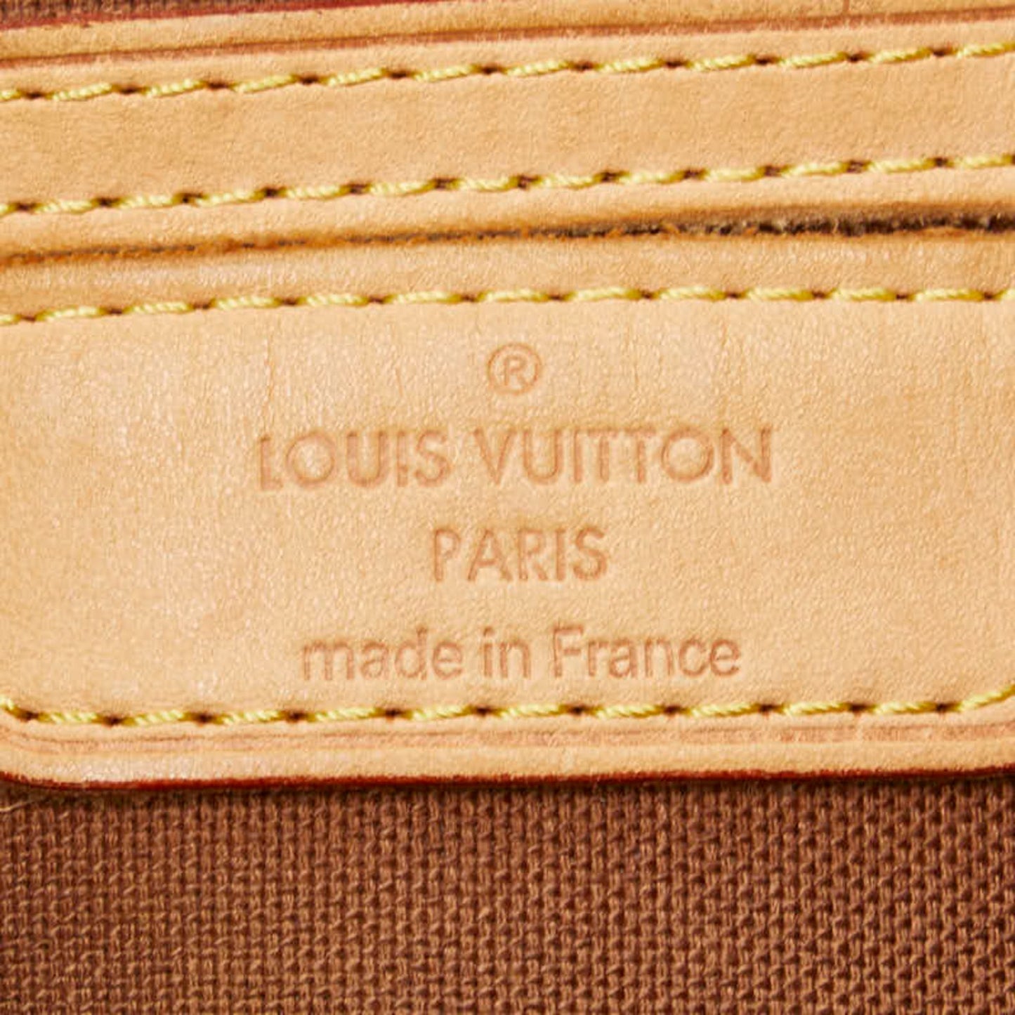 Louis Vuitton Palermo, Brown, Canvas, tote