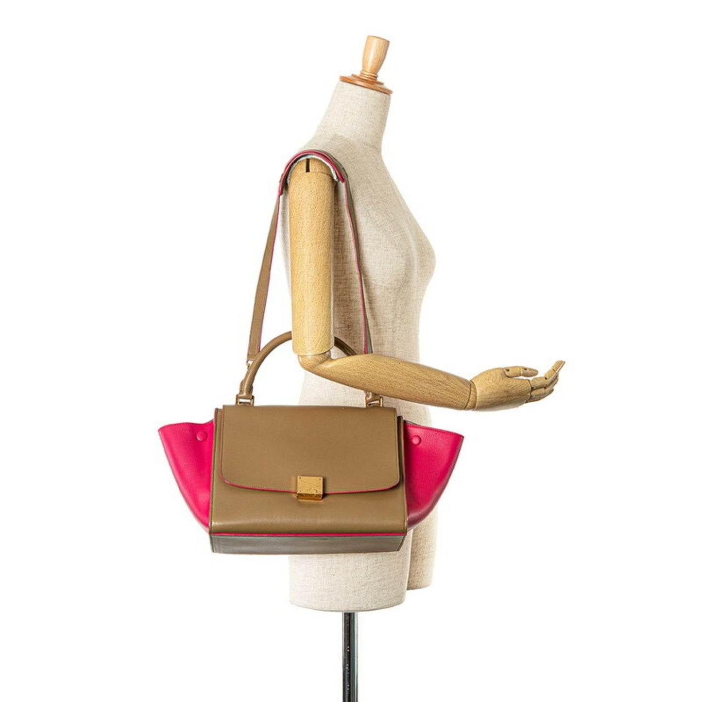 Céline Trapèze, Multicolour, Leather, shoulder