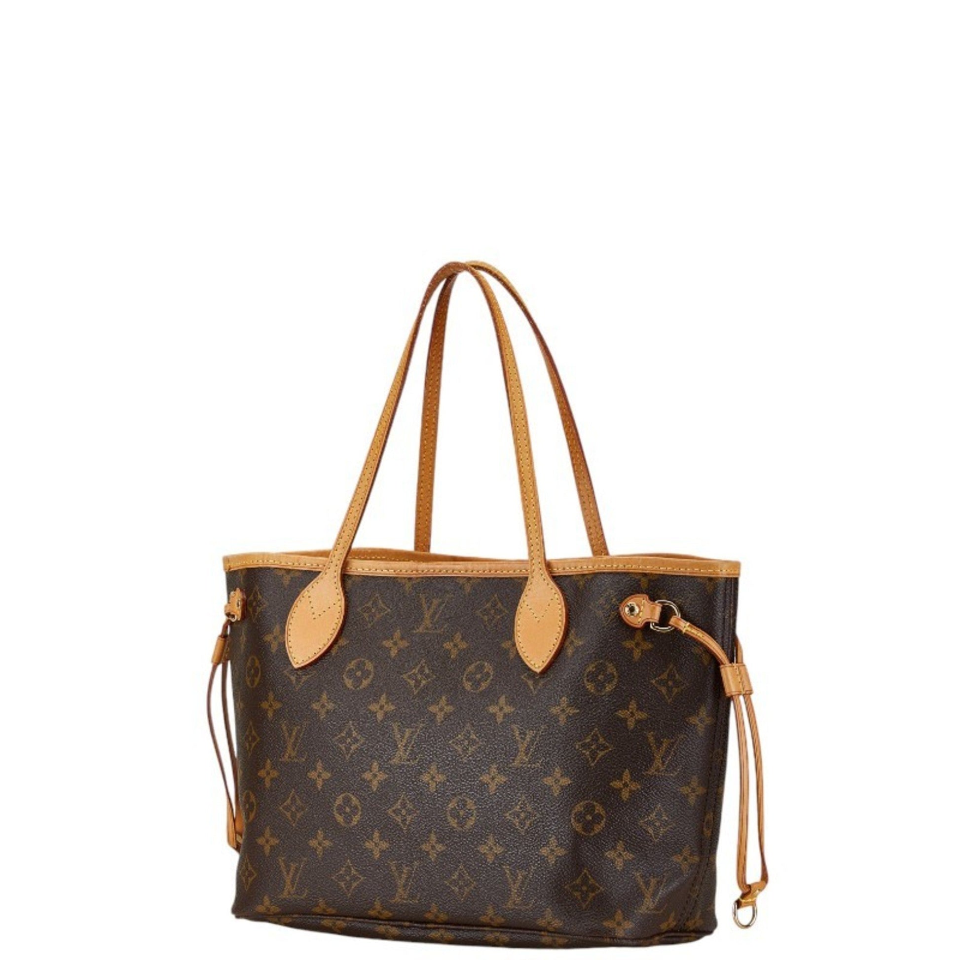 Louis Vuitton Neverfull PM, Brown, Canvas, handbag