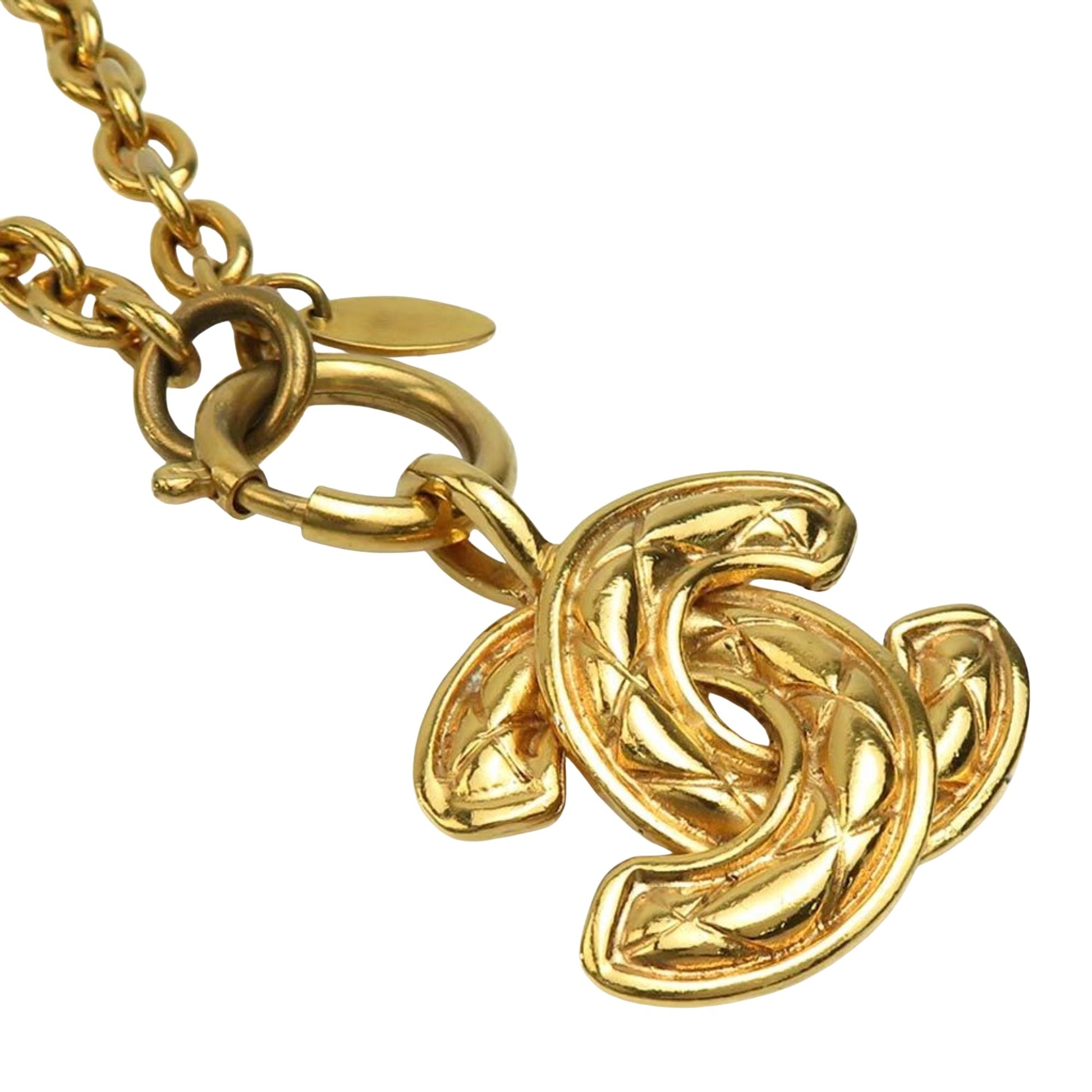 Chanel Coco Mark, Gold, Metal, necklace