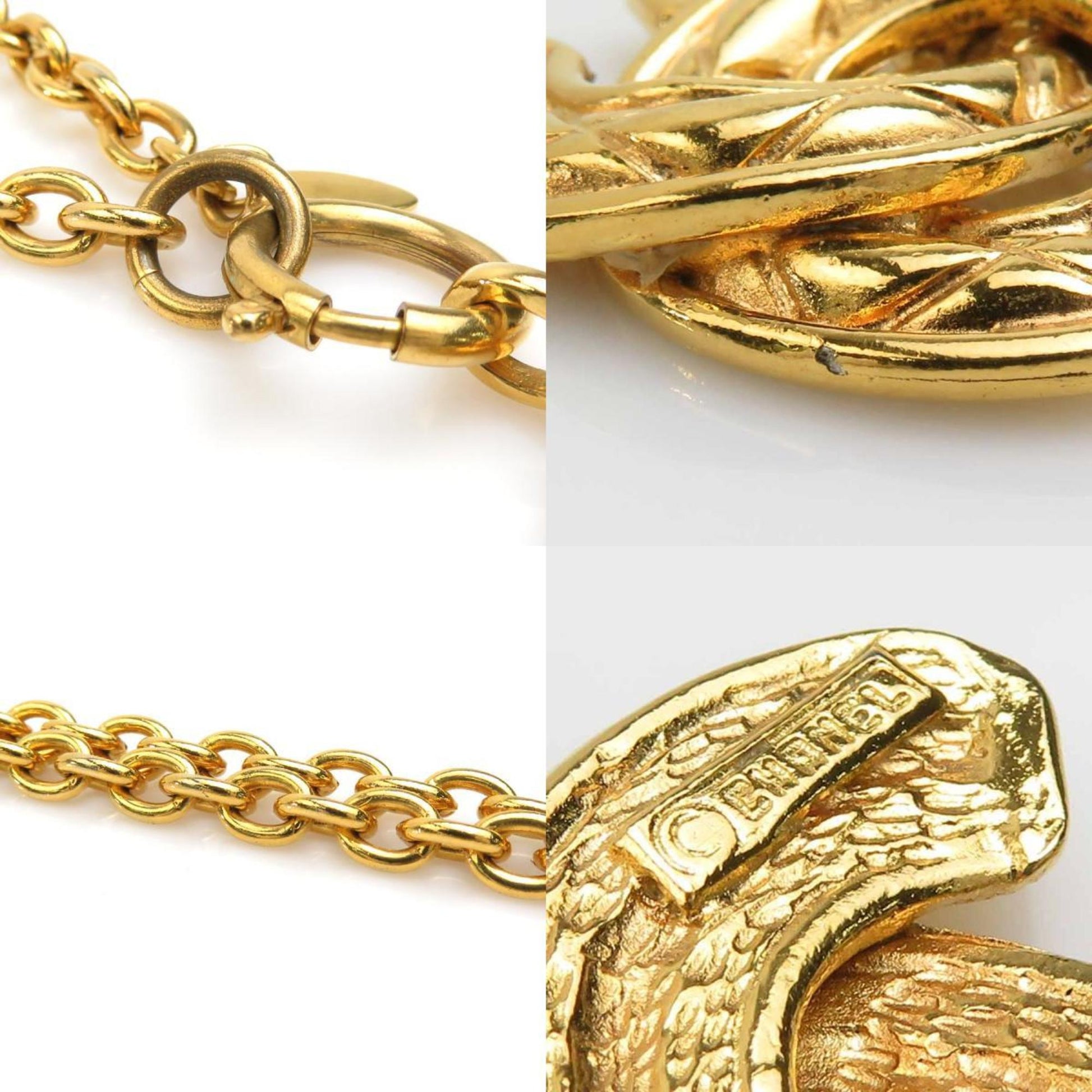 Chanel Coco Mark, Gold, Metal, necklace