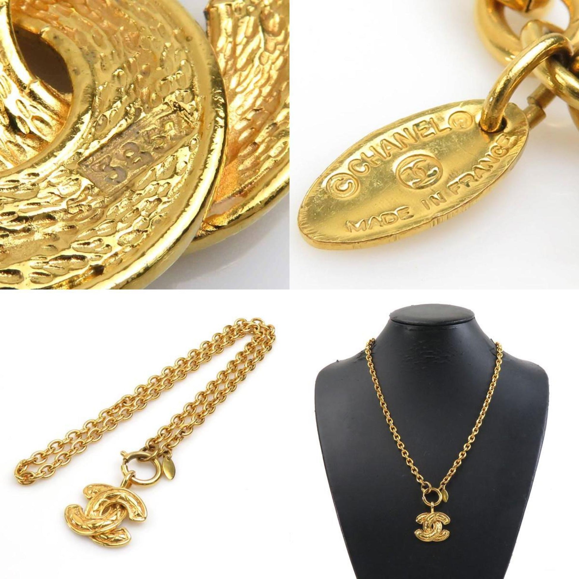 Chanel Coco Mark, Gold, Metal, necklace