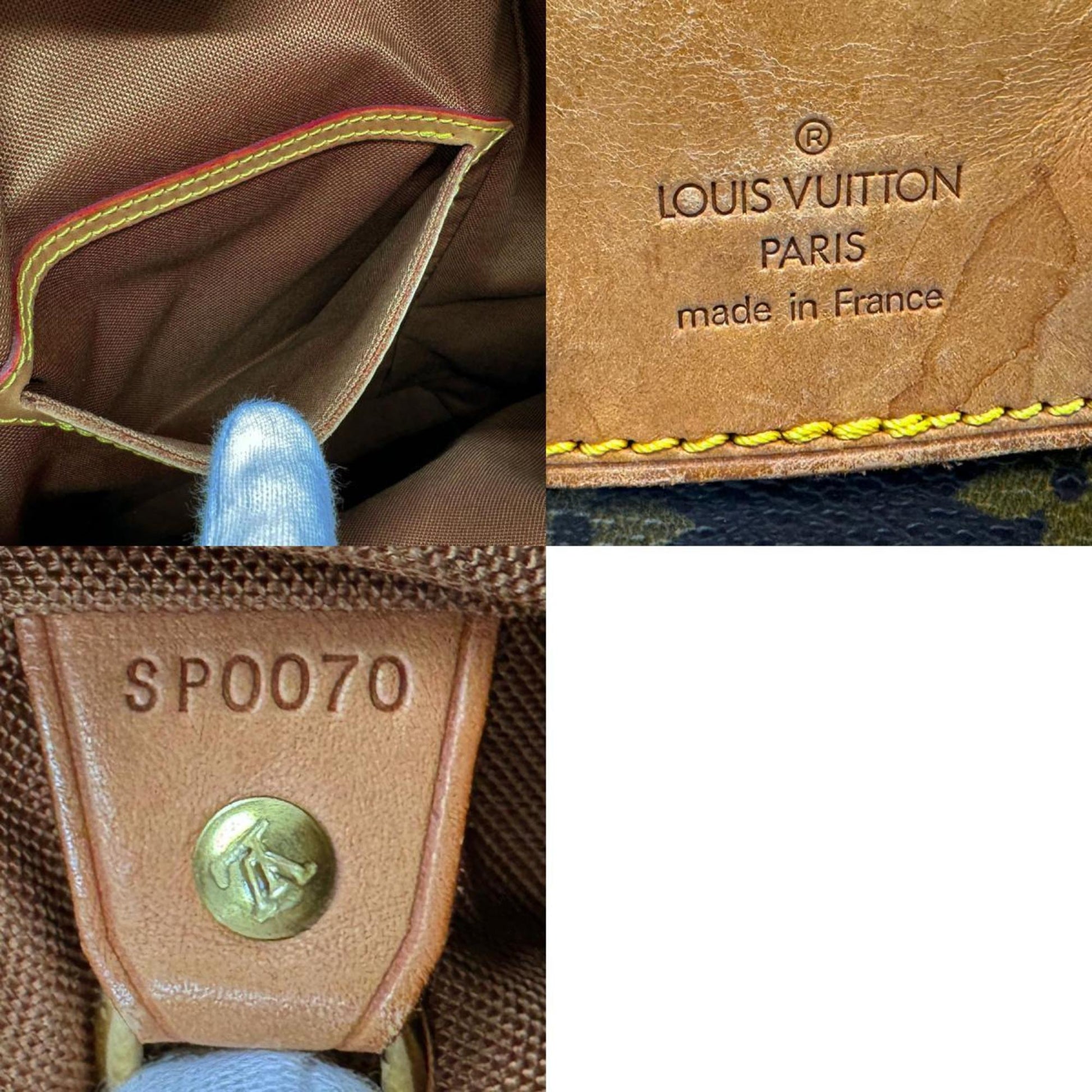 Louis Vuitton Montsouris, Brown, Canvas, backpack