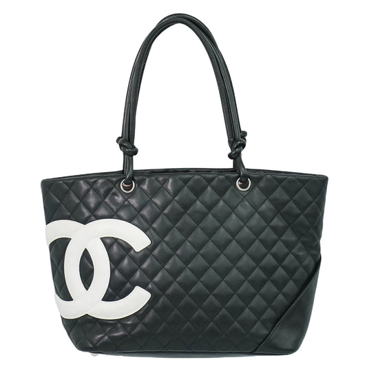 Chanel Cambon, Black, Leather, tote