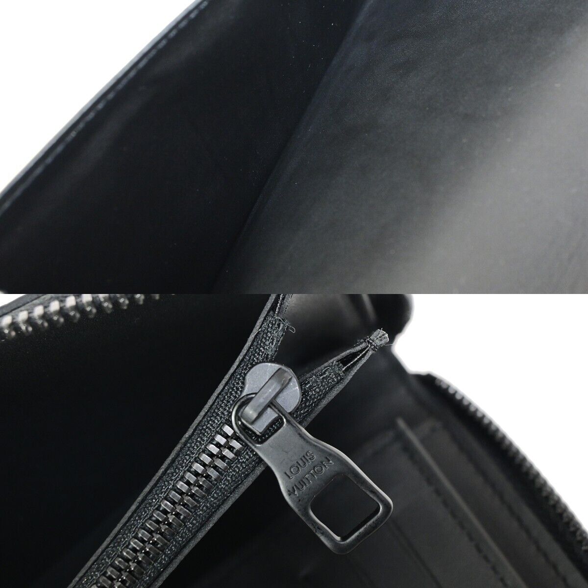 Louis Vuitton Zippy, Black, Leather, wallet