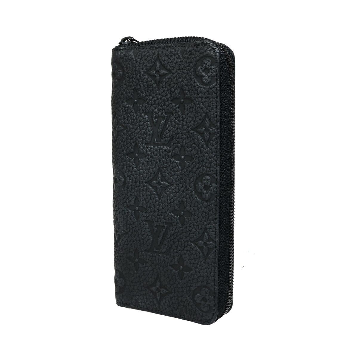 Louis Vuitton Zippy, Black, Leather, wallet