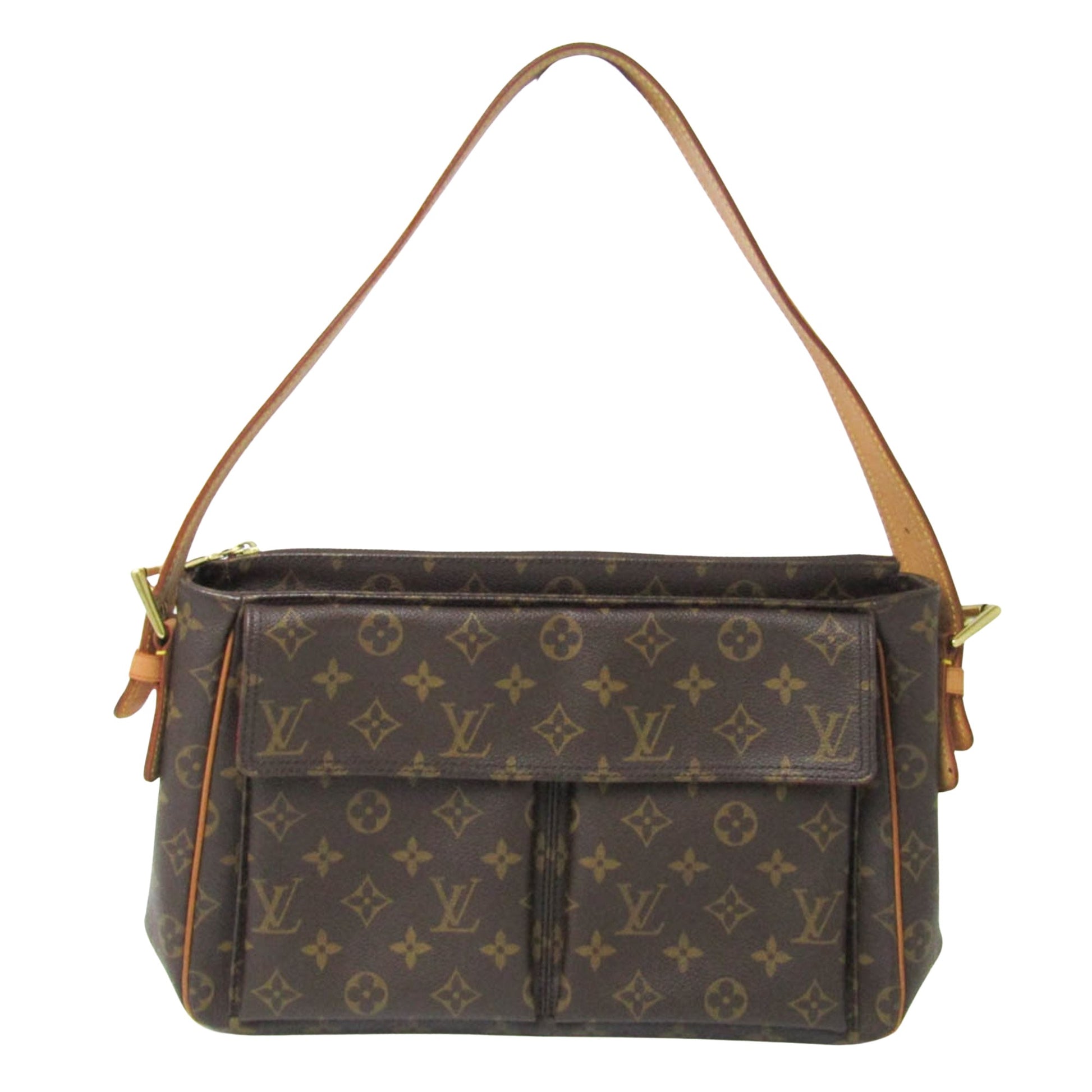 Louis Vuitton Viva Cité, Brown, Canvas, shoulder