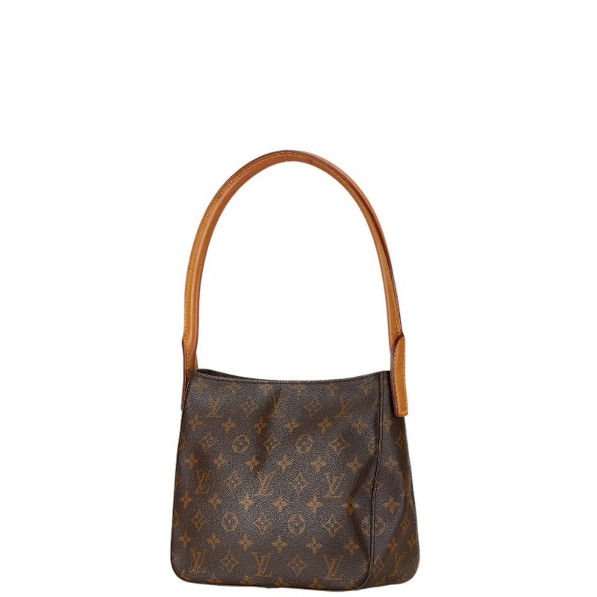 Louis Vuitton Looping MM, Brown, Canvas, handbag