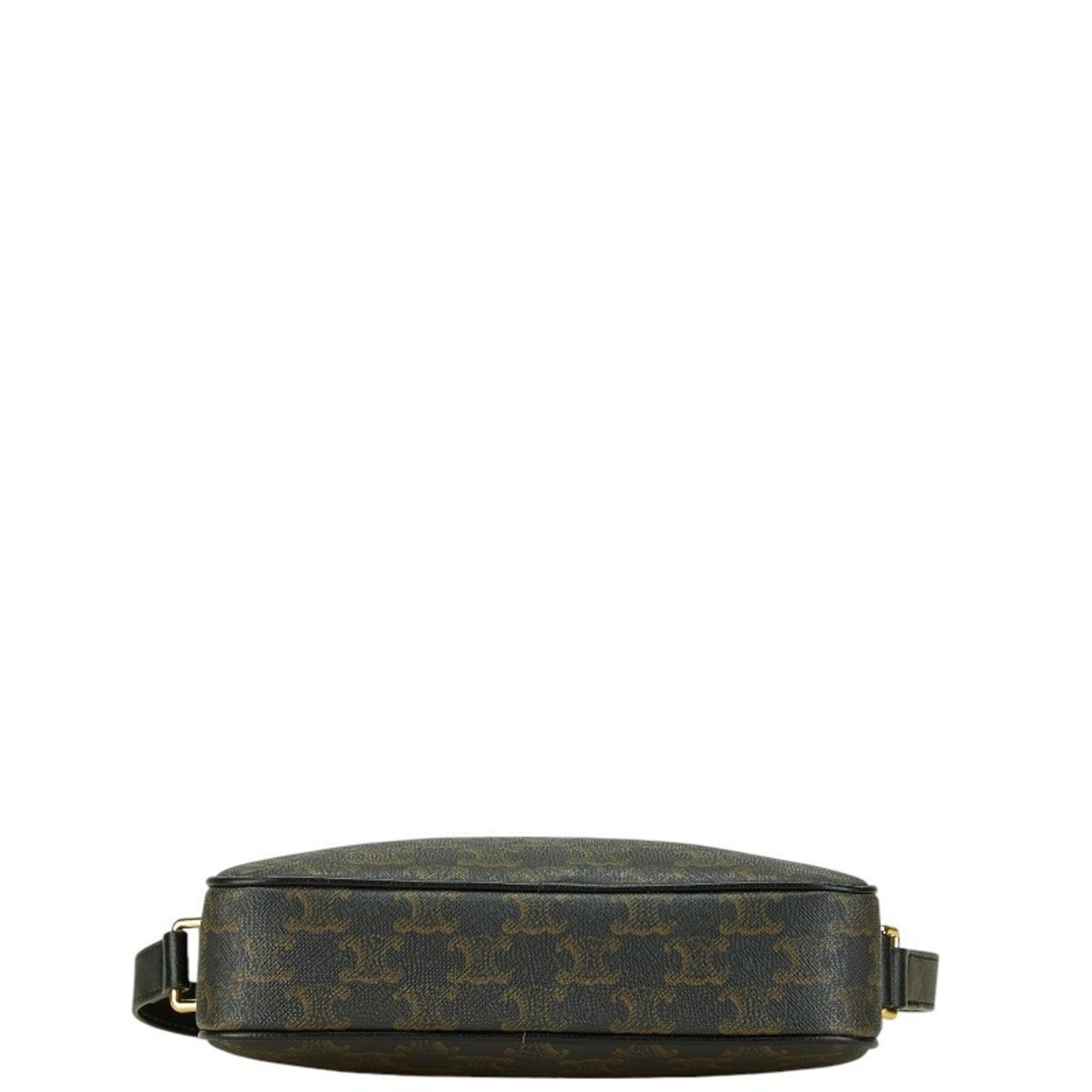 Céline Triomphe, Black, Canvas, shoulder