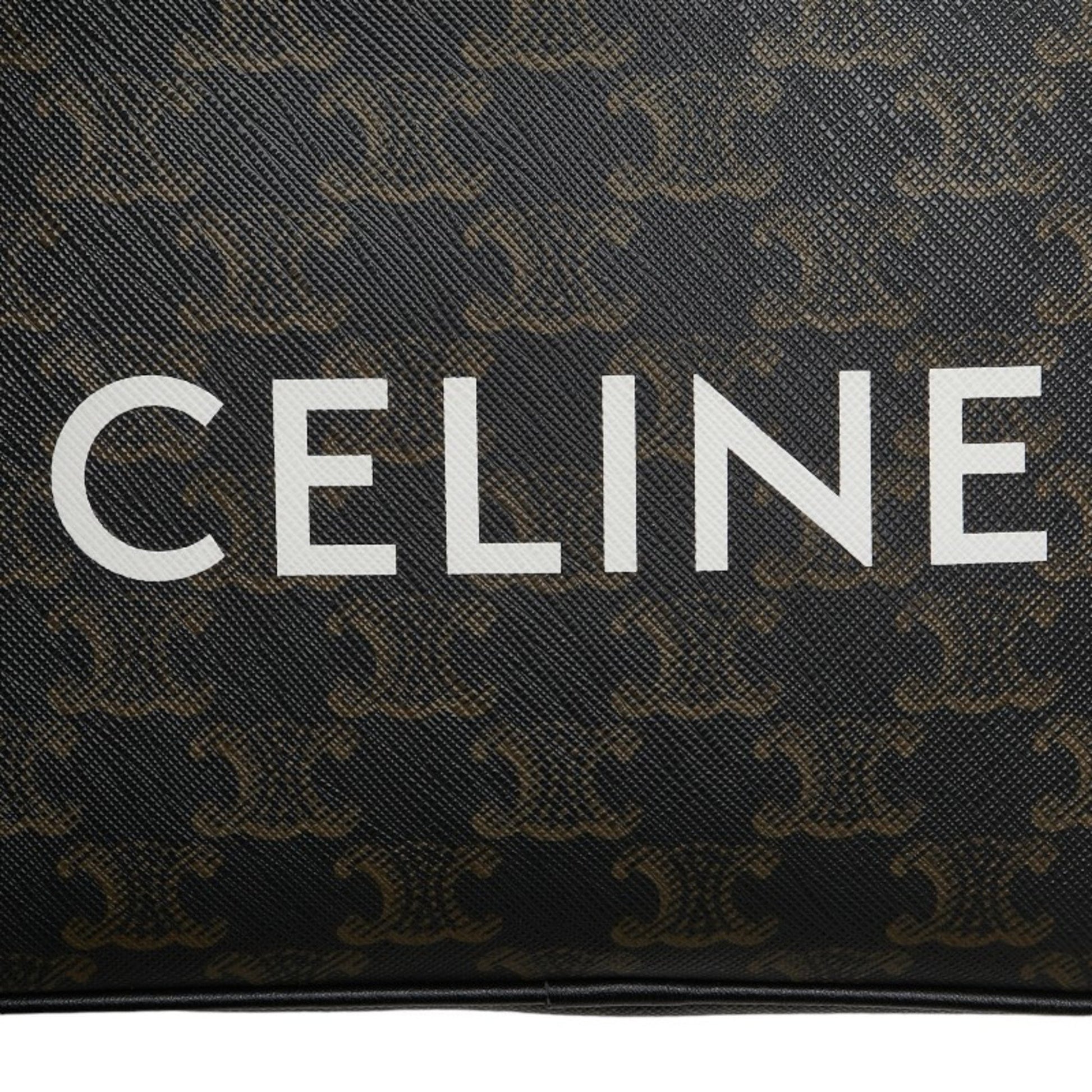 Céline Triomphe, Black, Canvas, shoulder