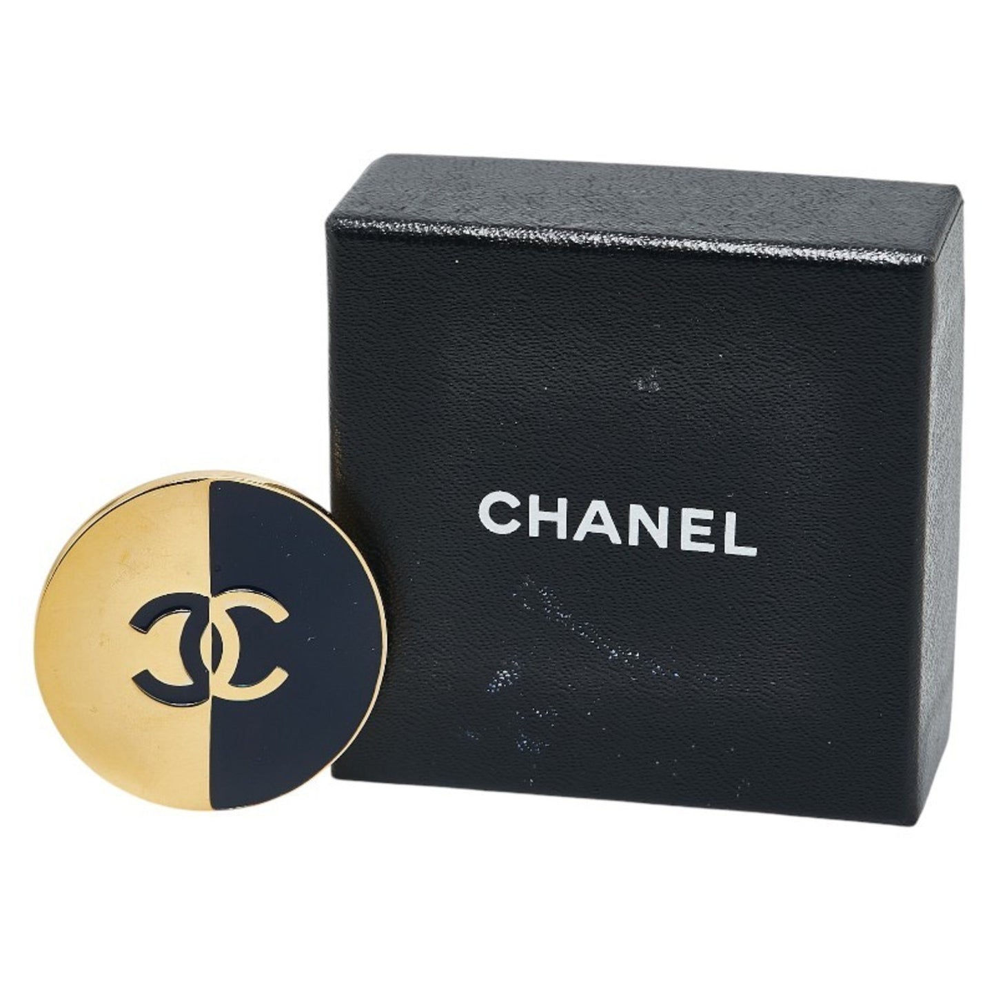 Chanel Coco Mark, Black, Gold Plated, brooch