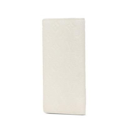 Louis Vuitton Brazza, White, Leather, wallet