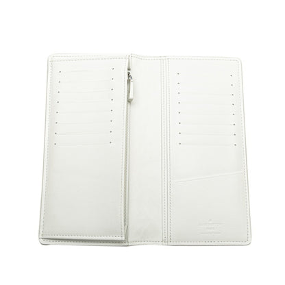 Louis Vuitton Brazza, White, Leather, wallet