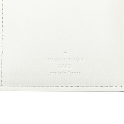 Louis Vuitton Brazza, White, Leather, wallet