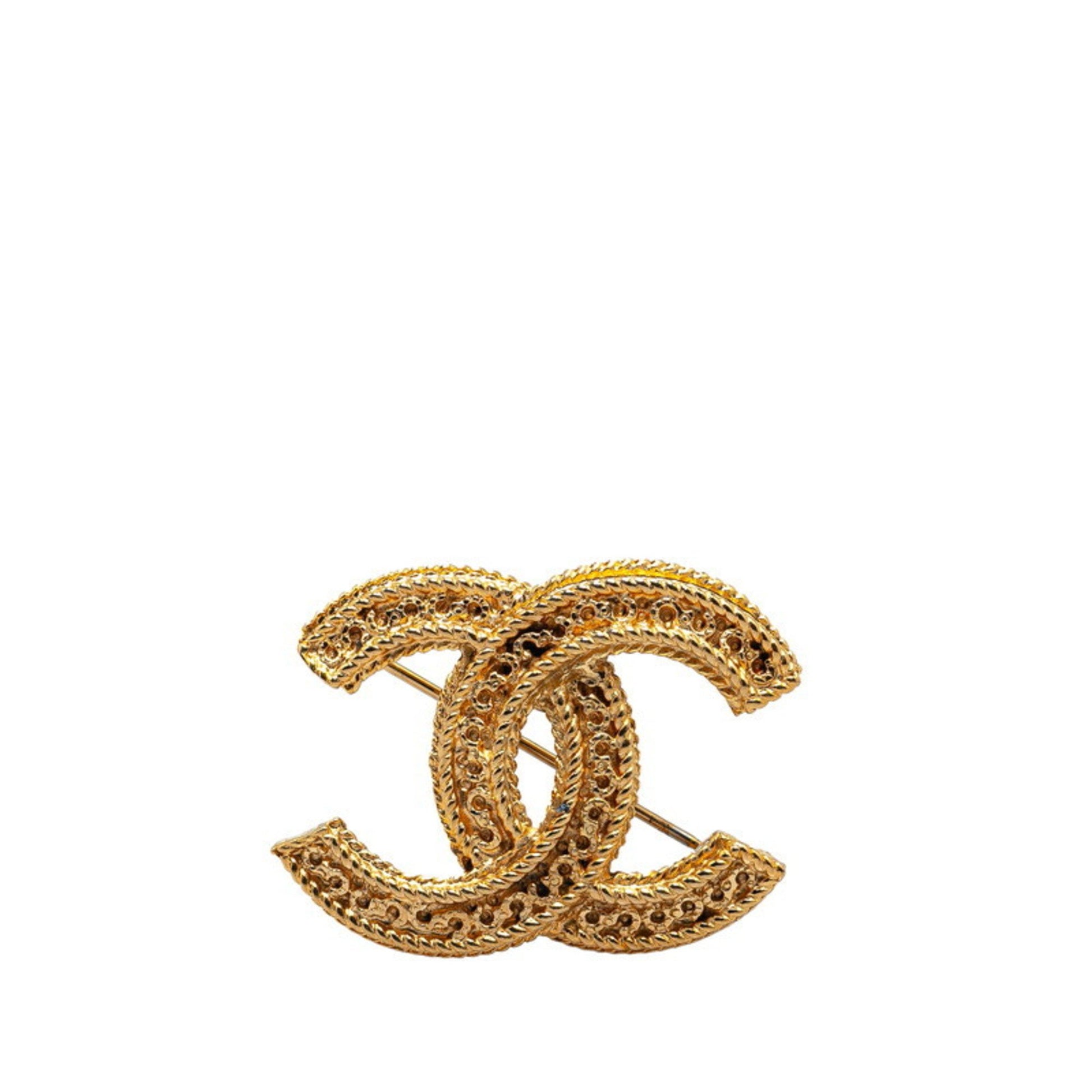 Chanel Coco Mark, Gold, Gold Plated, brooch