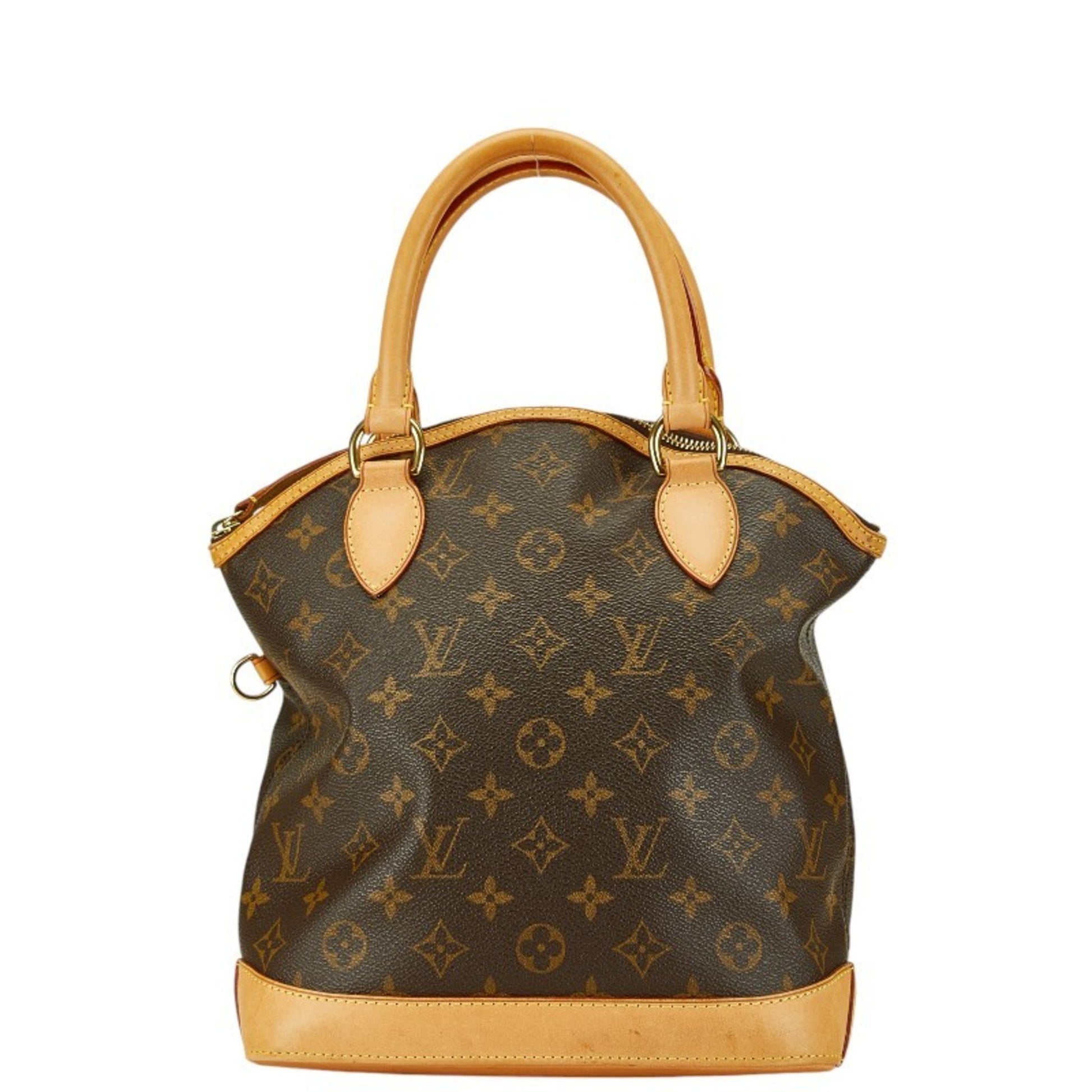 Louis Vuitton Lockit, Brown, Canvas, tote