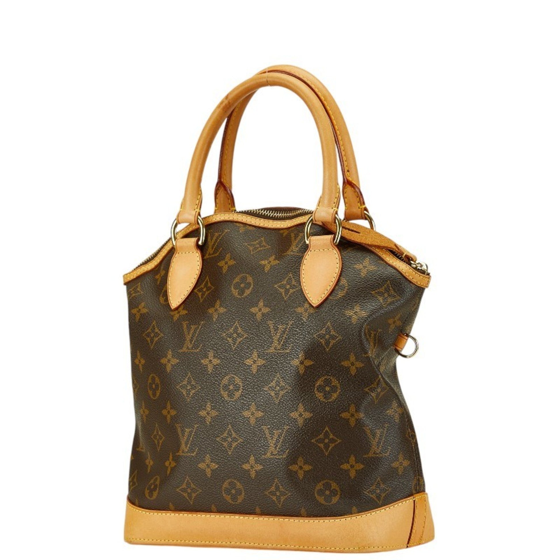 Louis Vuitton Lockit, Brown, Canvas, tote