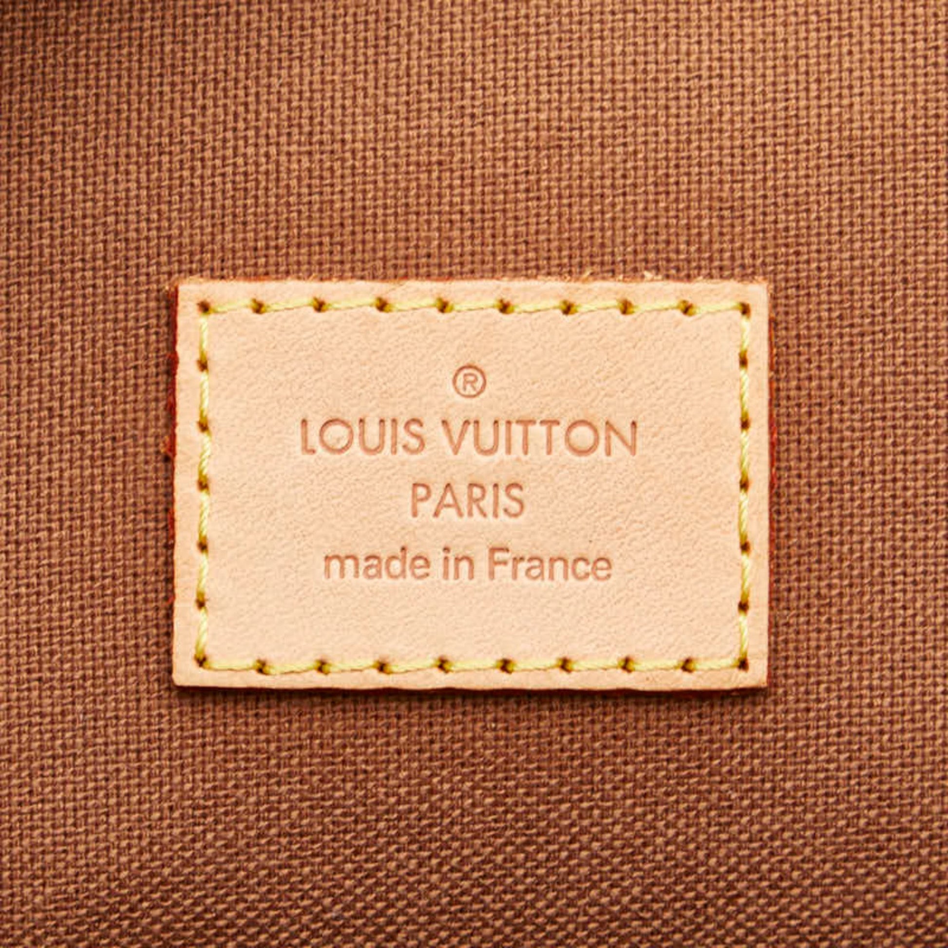 Louis Vuitton Lockit, Brown, Canvas, tote