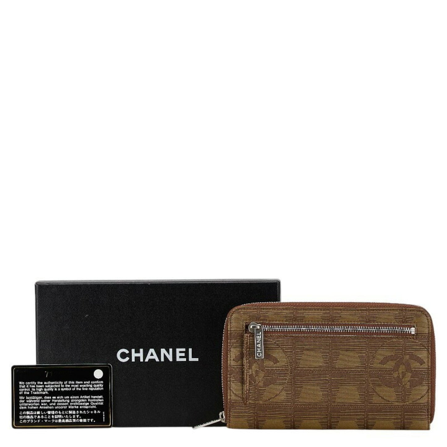 Chanel Travel line, Khaki, Canvas, wallet