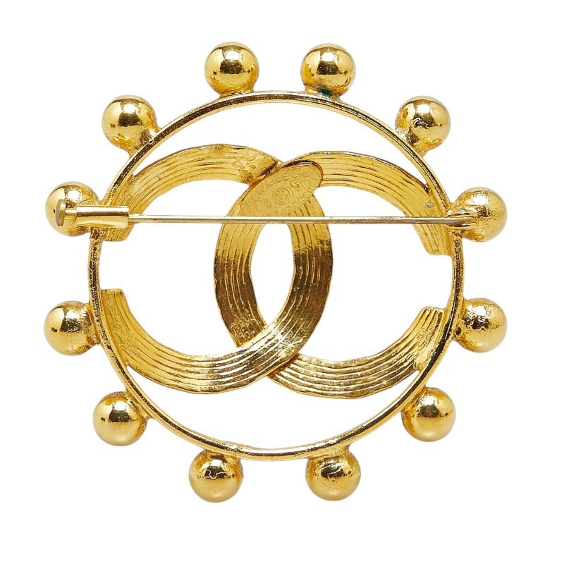 Chanel Coco Mark, Gold, Gold Plated, brooch