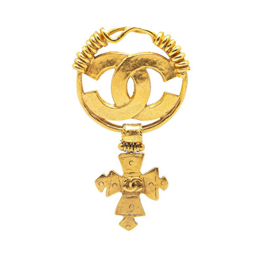 Chanel Coco Mark, Gold, Gold Plated, brooch