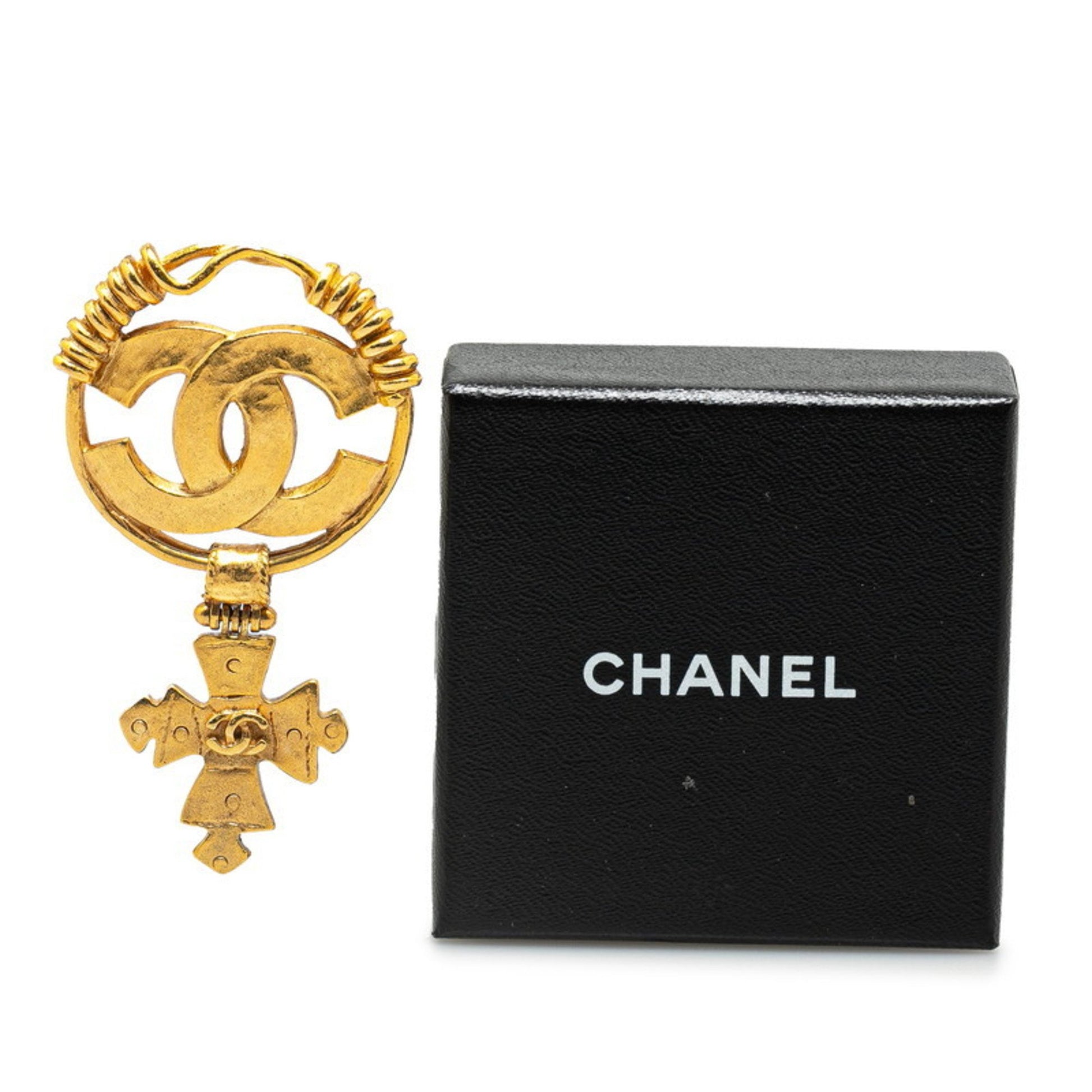 Chanel Coco Mark, Gold, Gold Plated, brooch