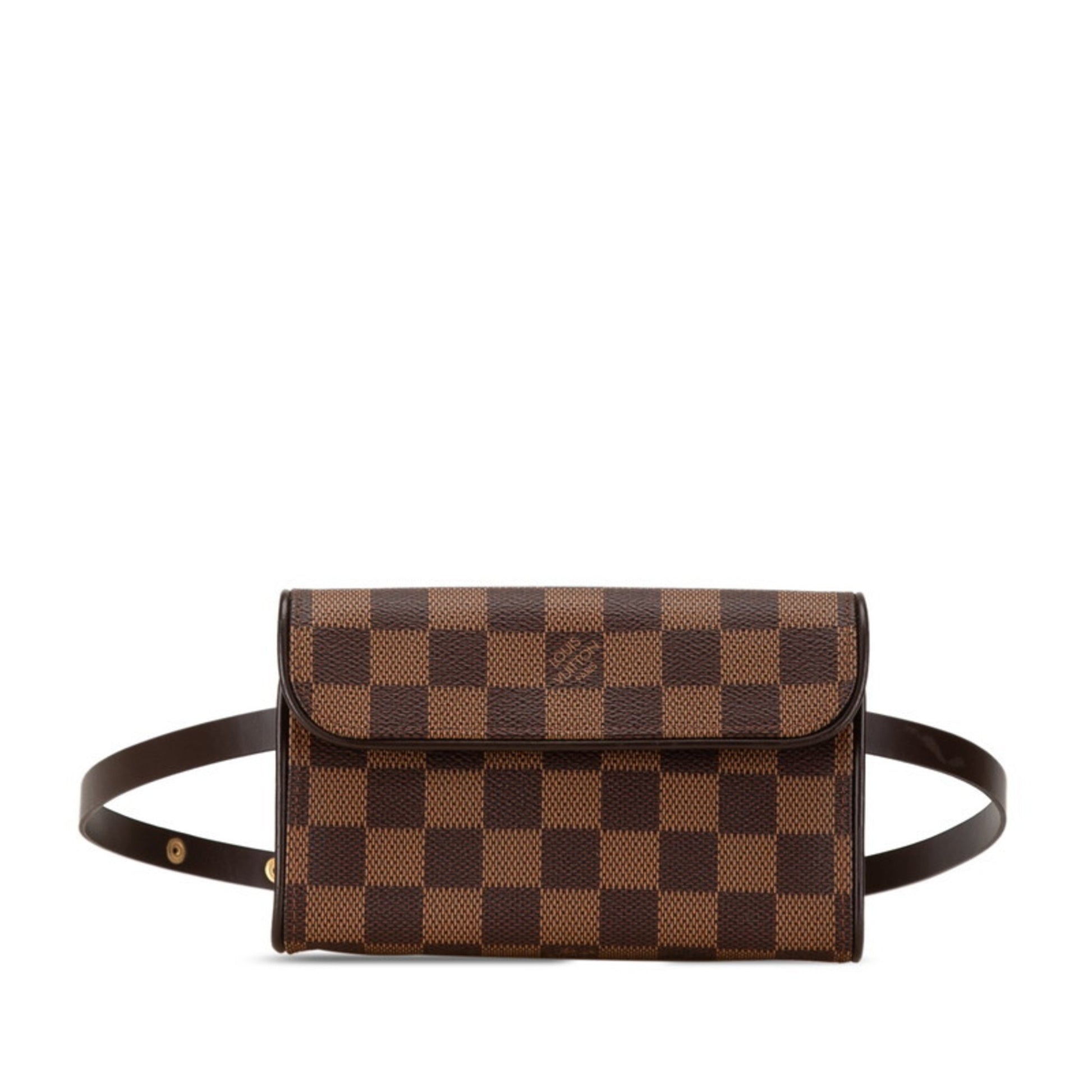 Louis Vuitton Florentine, Brown, Canvas, clutch