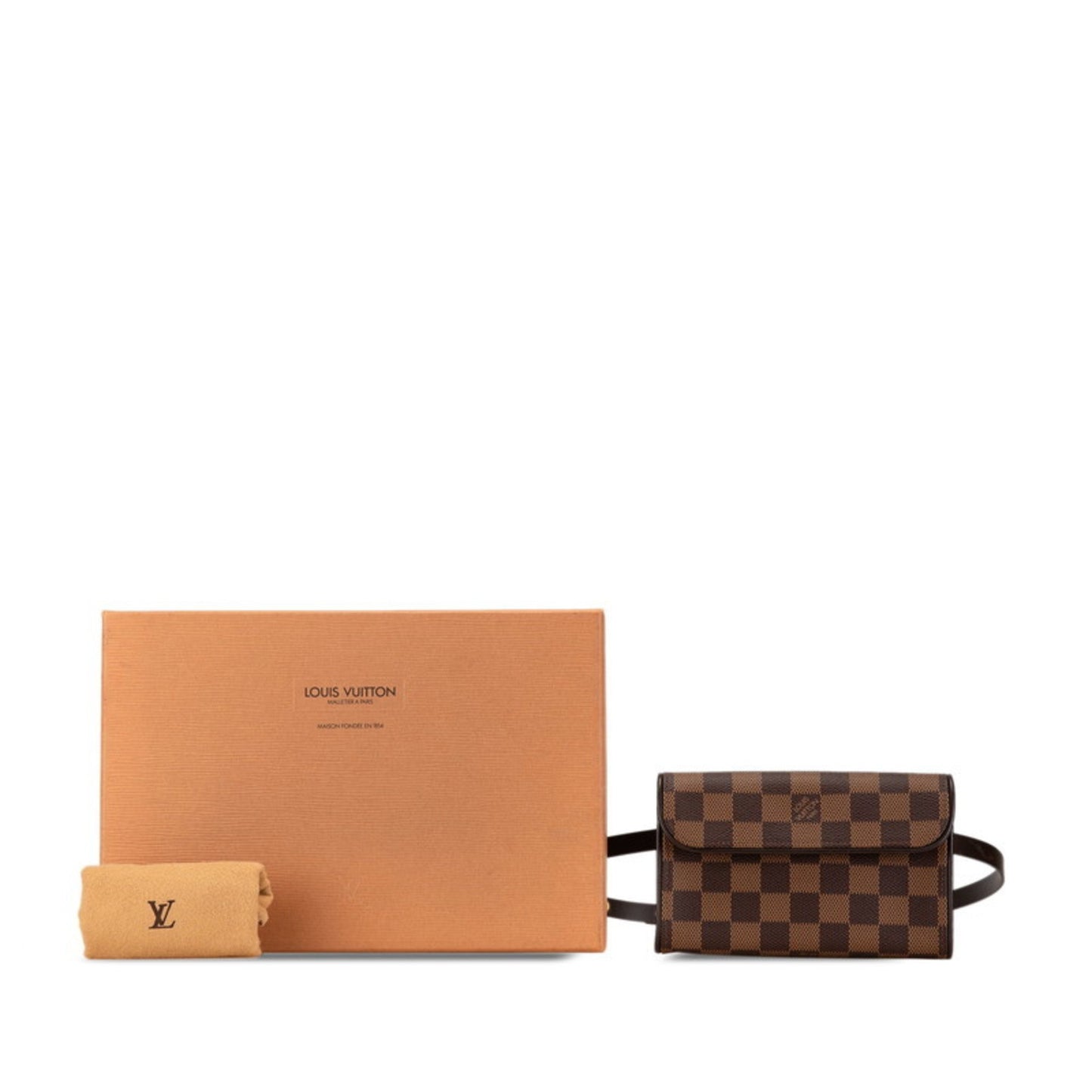 Louis Vuitton Florentine, Brown, Canvas, clutch