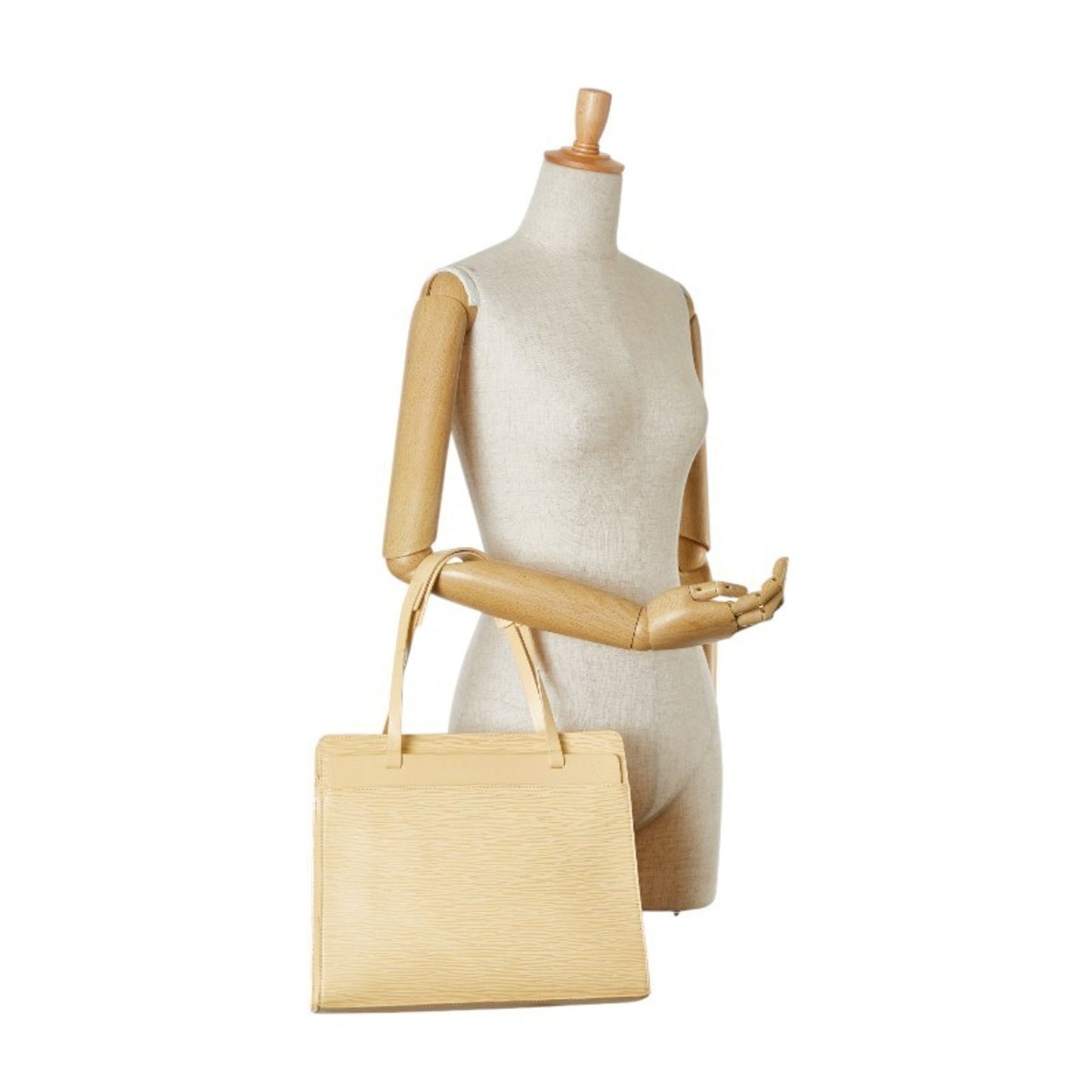 Louis Vuitton Croisette, Beige, Leather, handbag