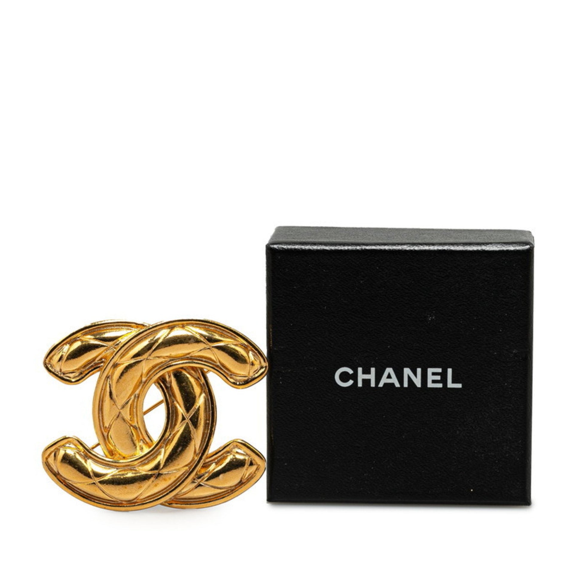 Chanel Coco Mark, Gold, Gold Plated, brooch