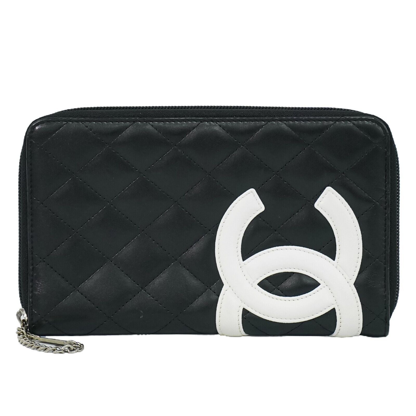 Chanel Cambon line, Black, Leather, wallet