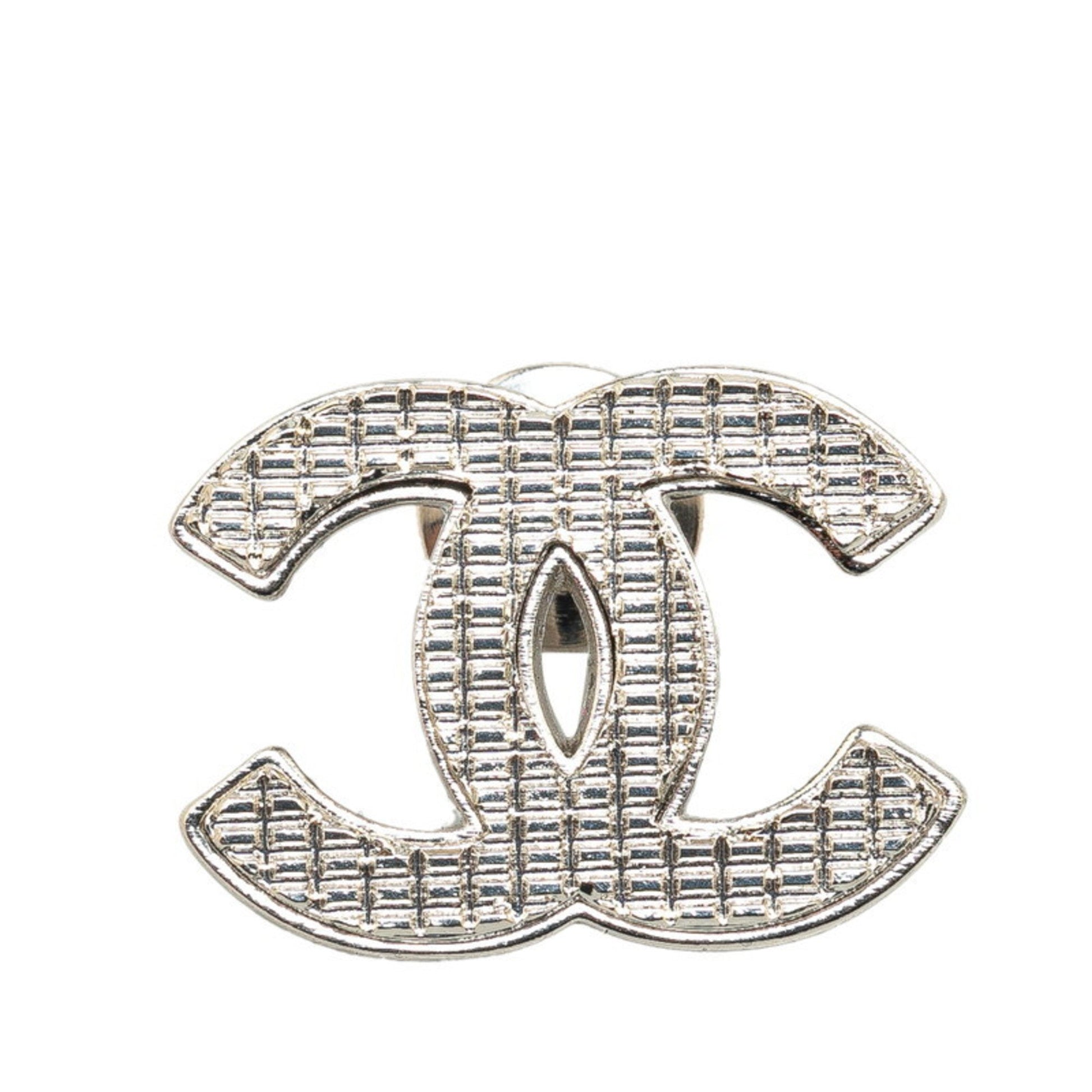 Chanel Coco Mark, Silver, Metal, brooch