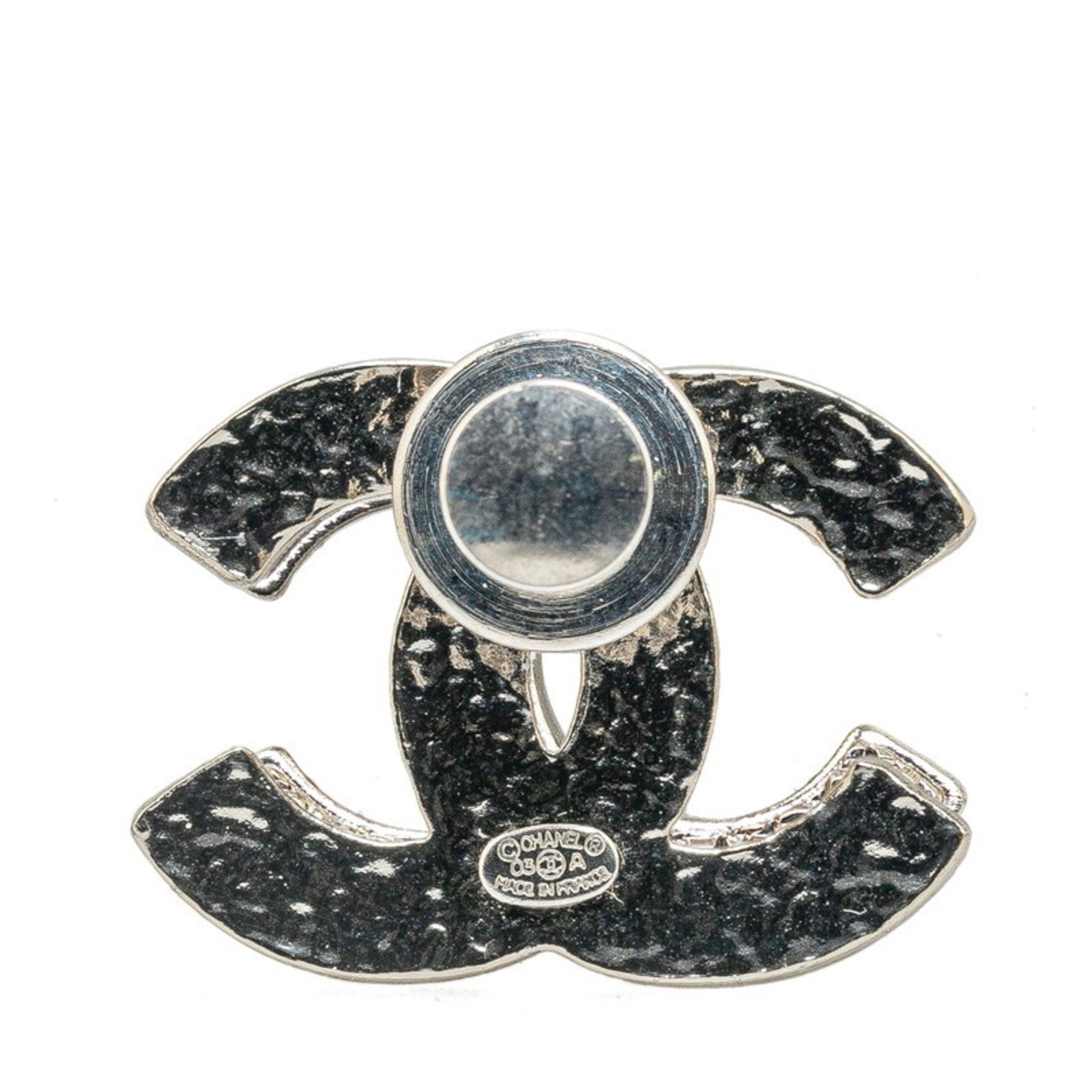 Chanel Coco Mark, Silver, Metal, brooch