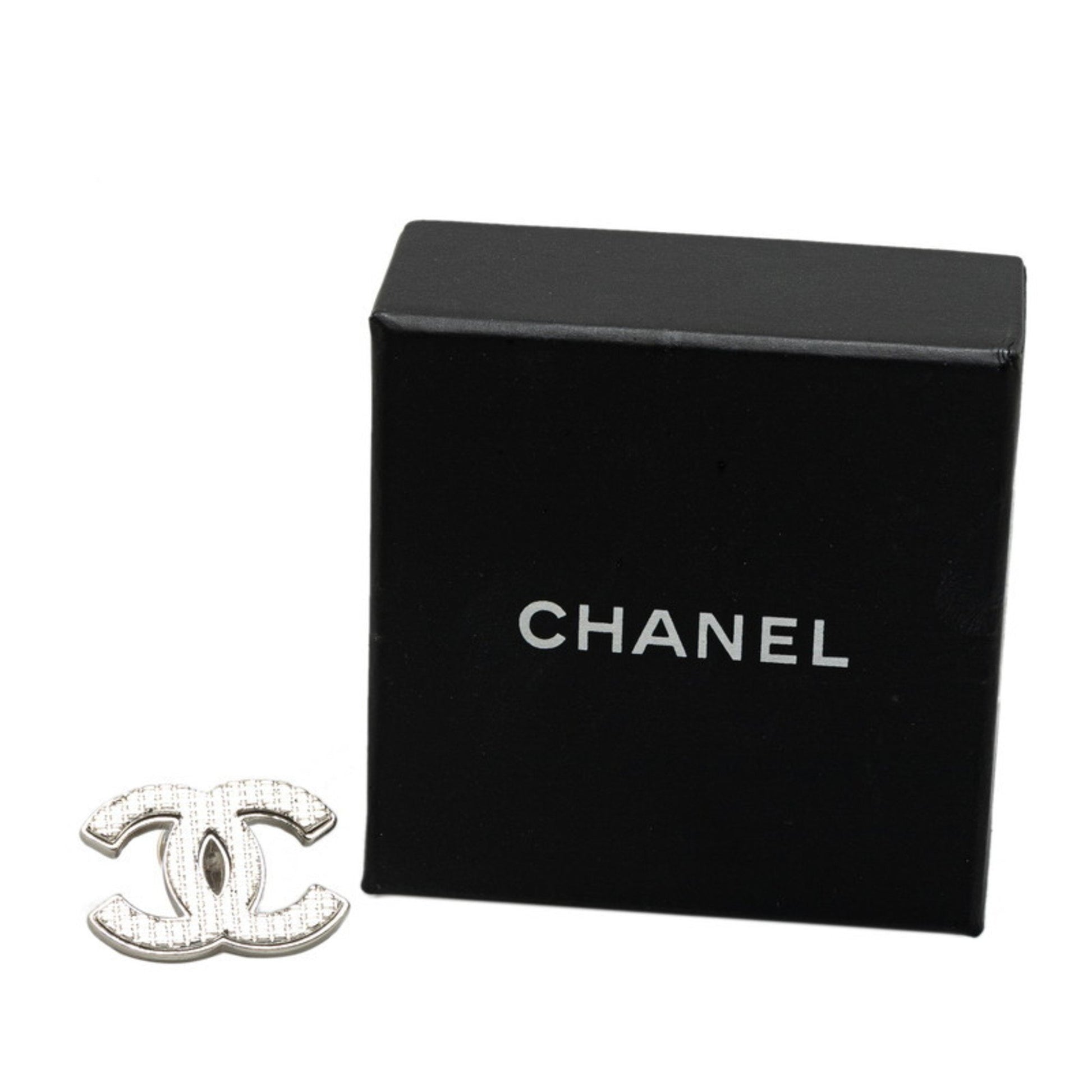 Chanel Coco Mark, Silver, Metal, brooch