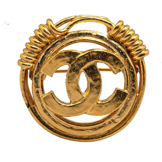 Chanel Coco Mark, Gold, Gold Plated, brooch