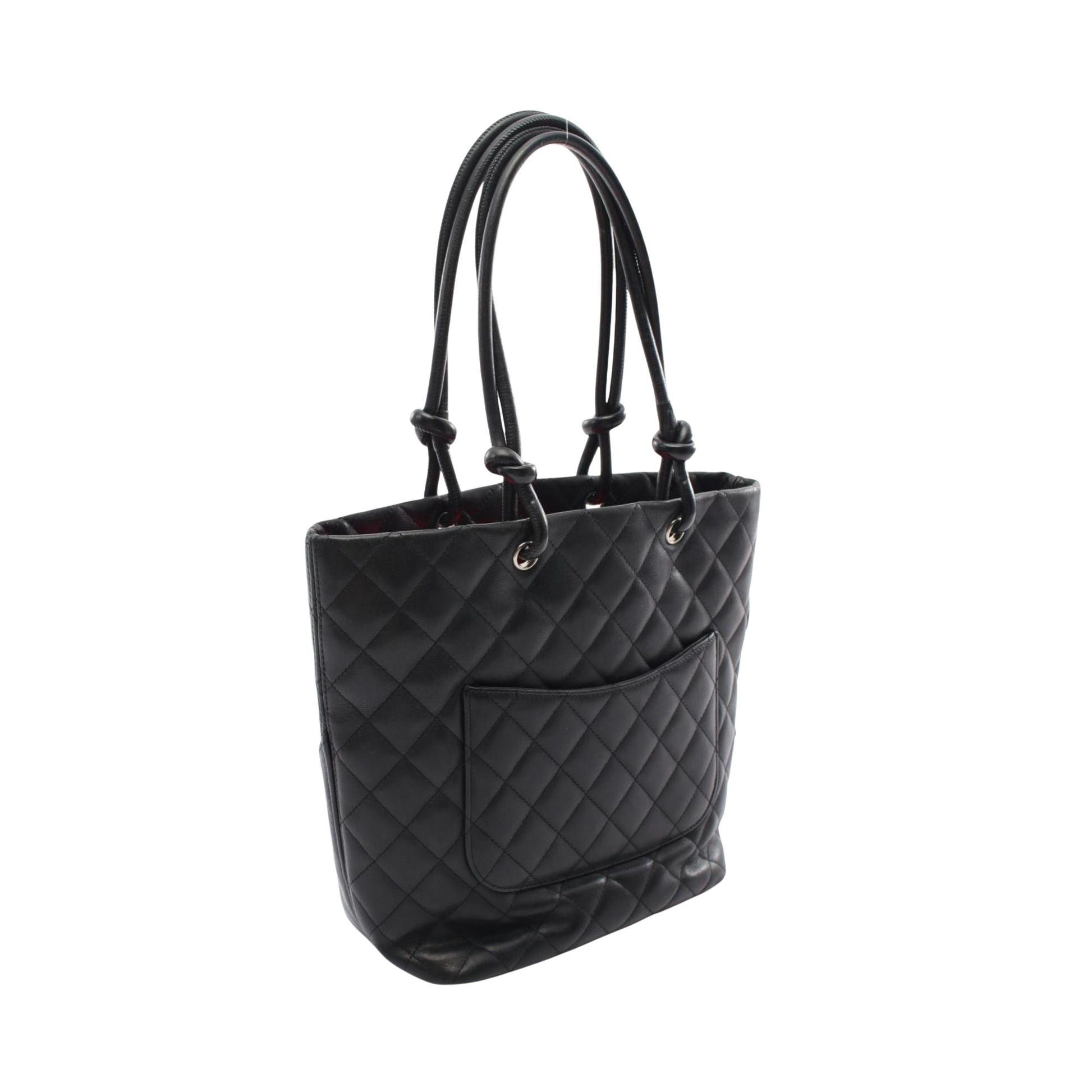 Chanel Cambon line, Black, Leather, tote