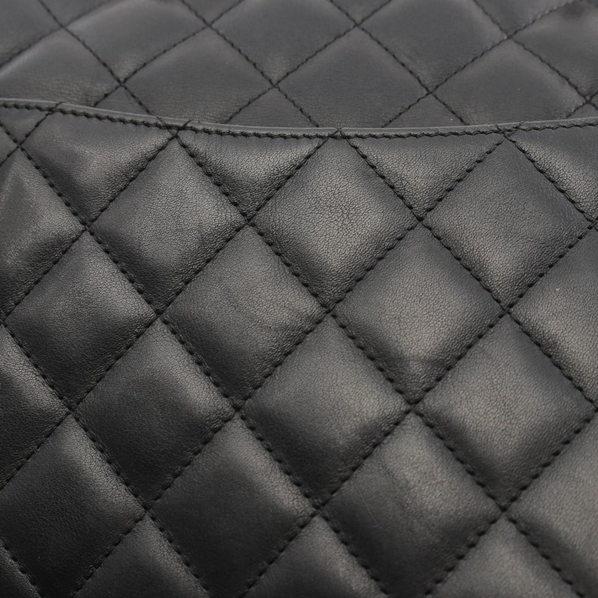 Chanel Cambon line, Black, Leather, tote