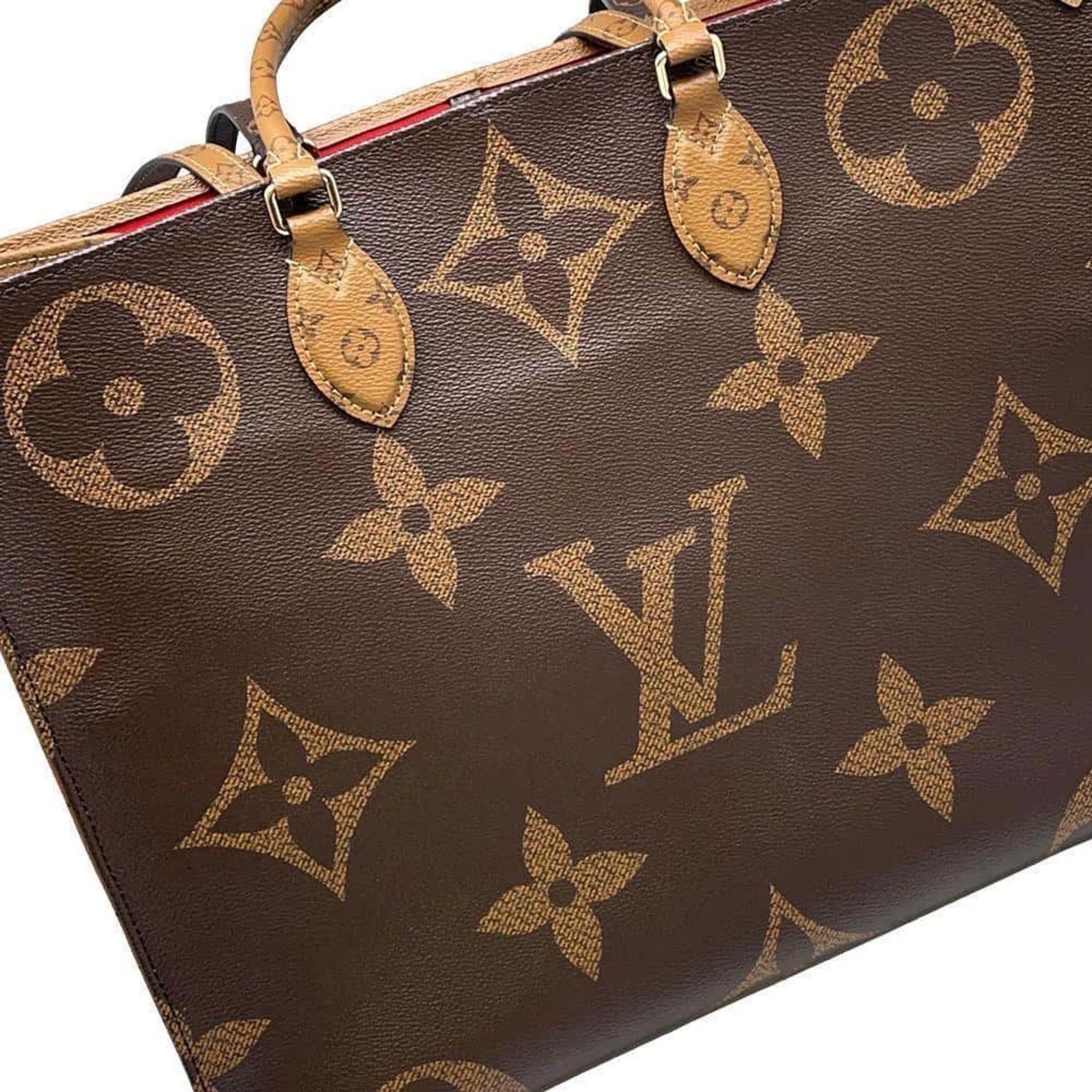 Louis Vuitton Onthego, Brown, Canvas, tote