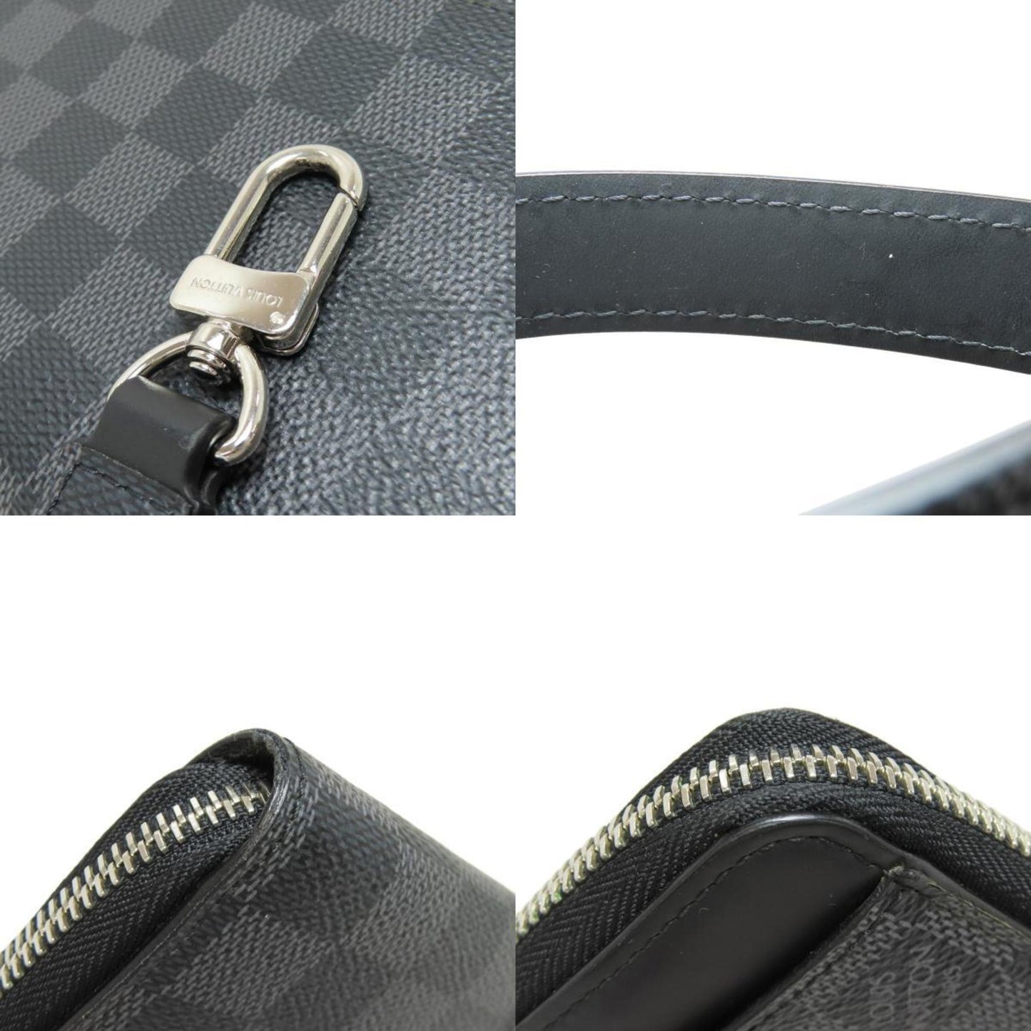 Louis Vuitton Zippy Dragonne, Black, Canvas, wallet