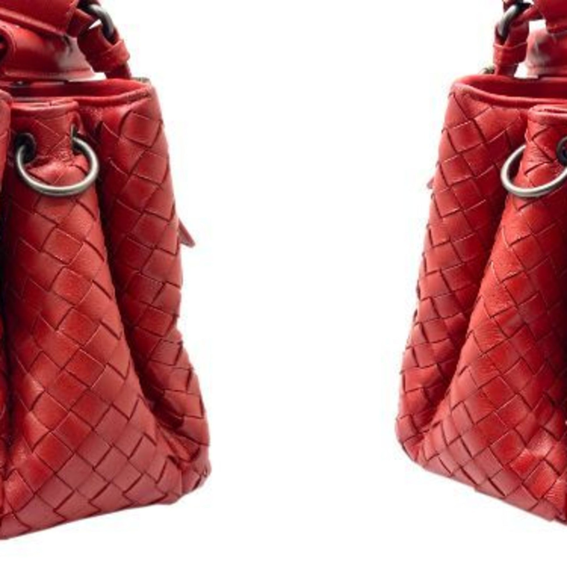 Bottega Veneta, Red, Leather, handbag