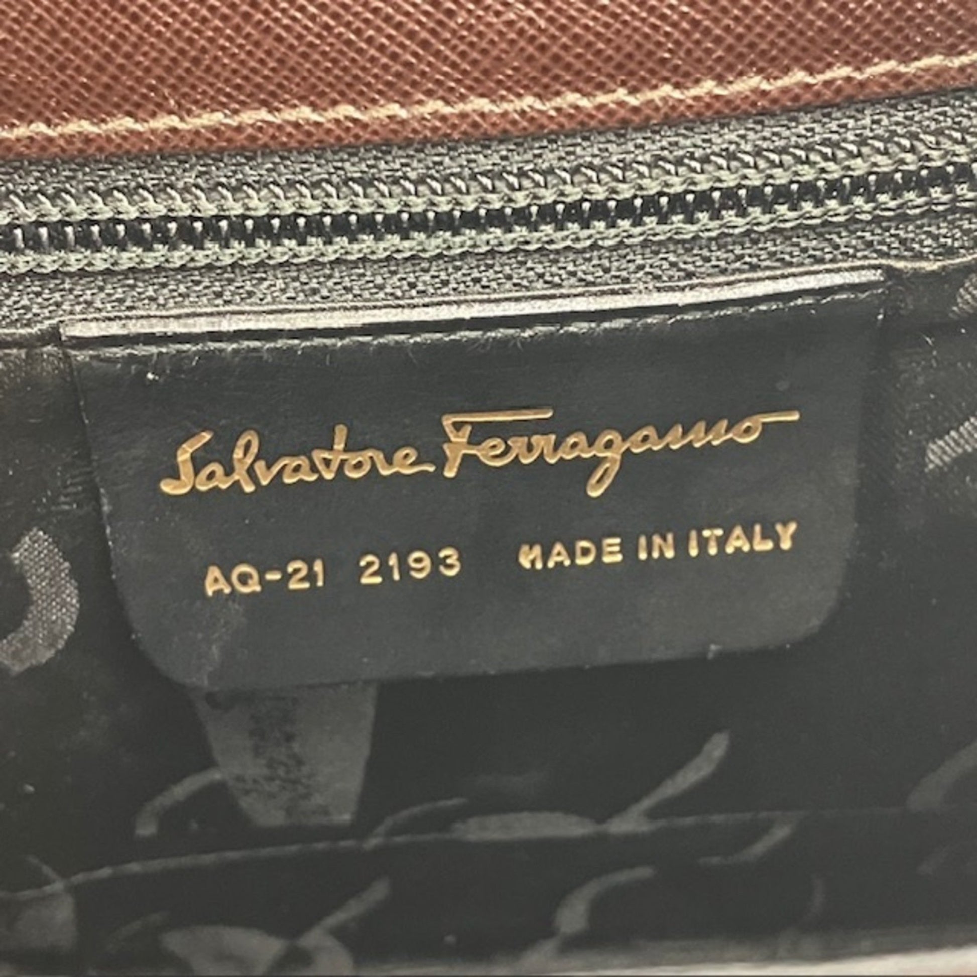 Salvatore Ferragamo Iconic Top Handle, Brown, Leather, shoulder