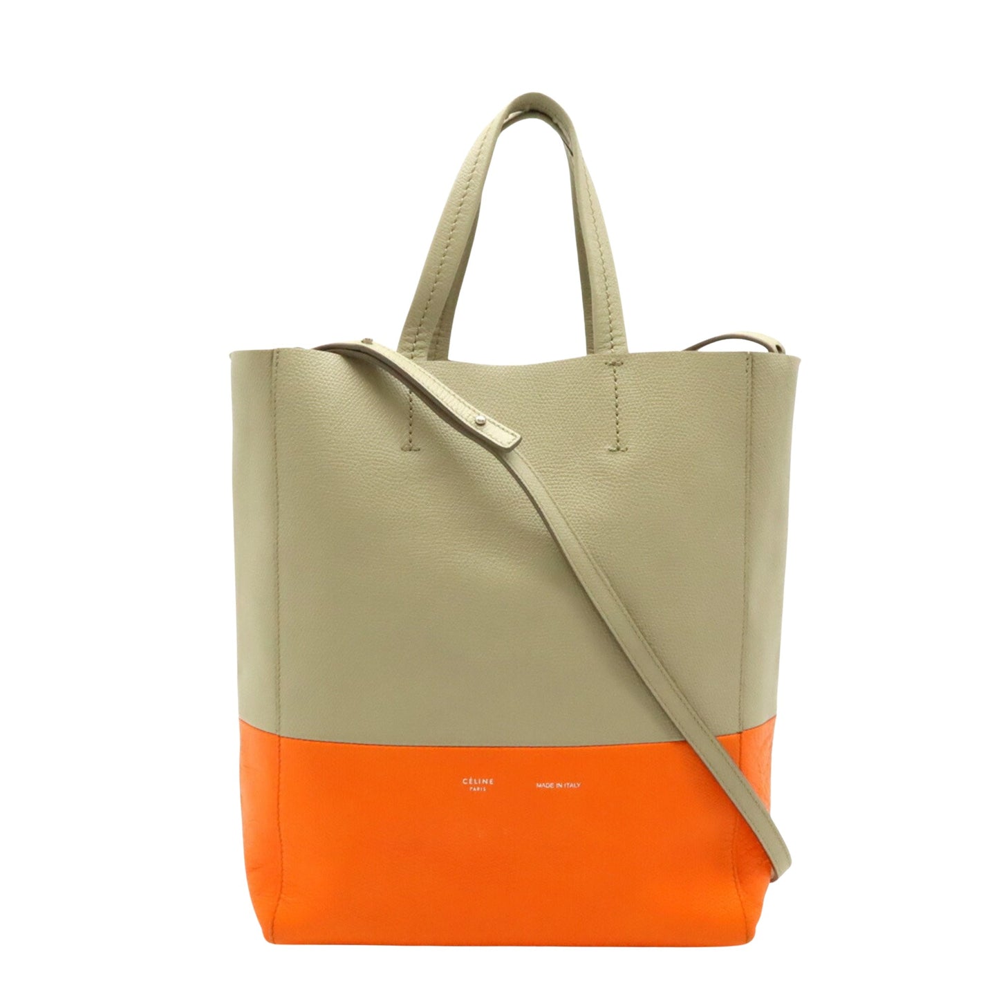 Céline Vertical Cabas, Multicolour, Leather, tote