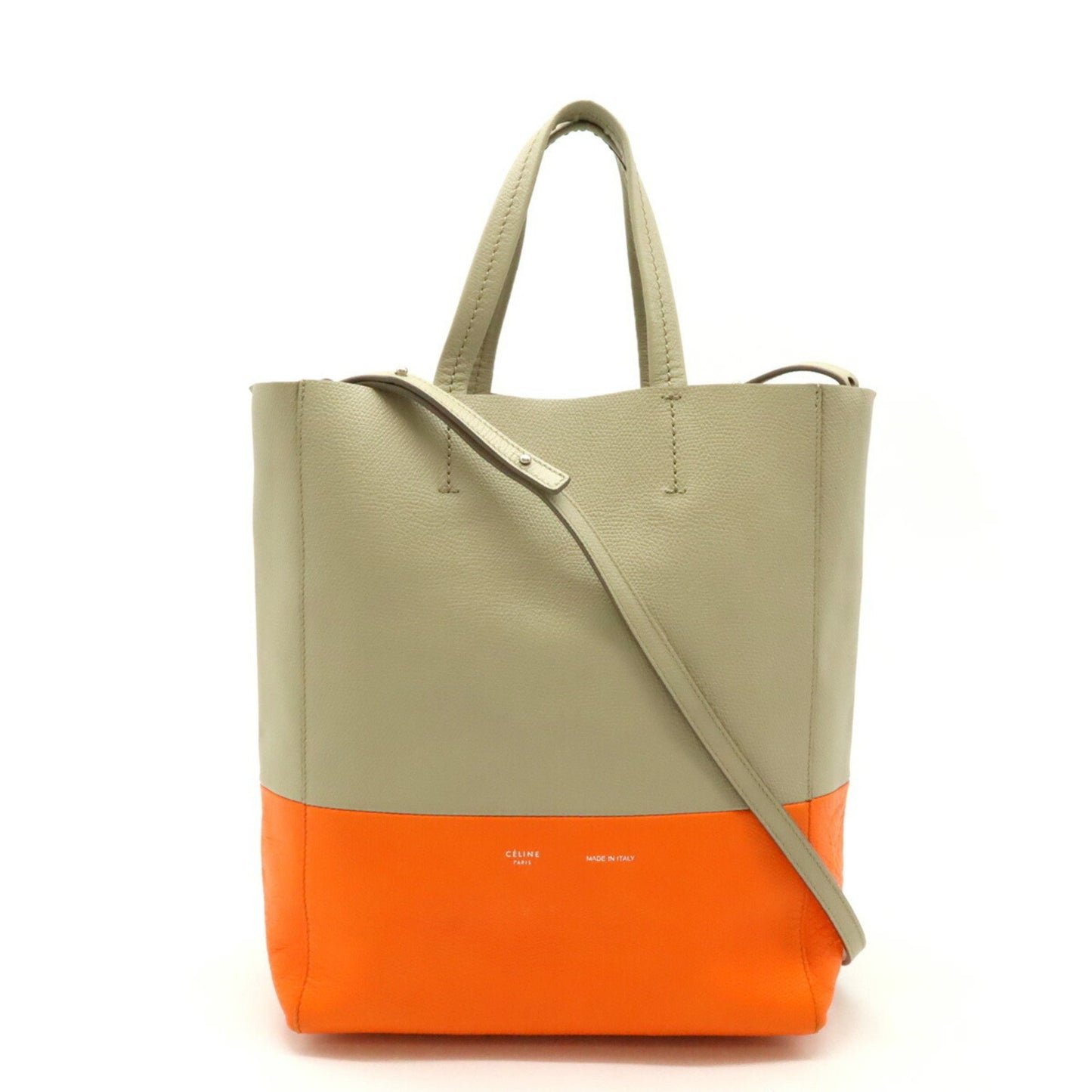 Céline Vertical Cabas, Multicolour, Leather, tote