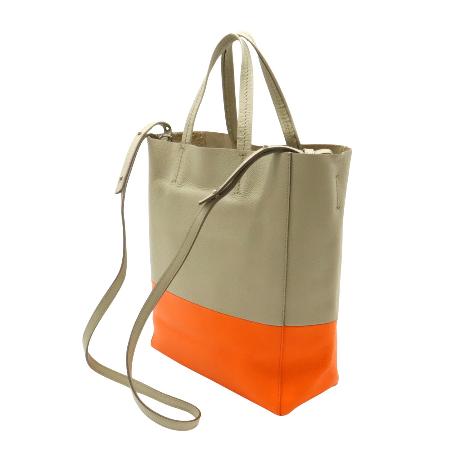 Céline Vertical Cabas, Multicolour, Leather, tote