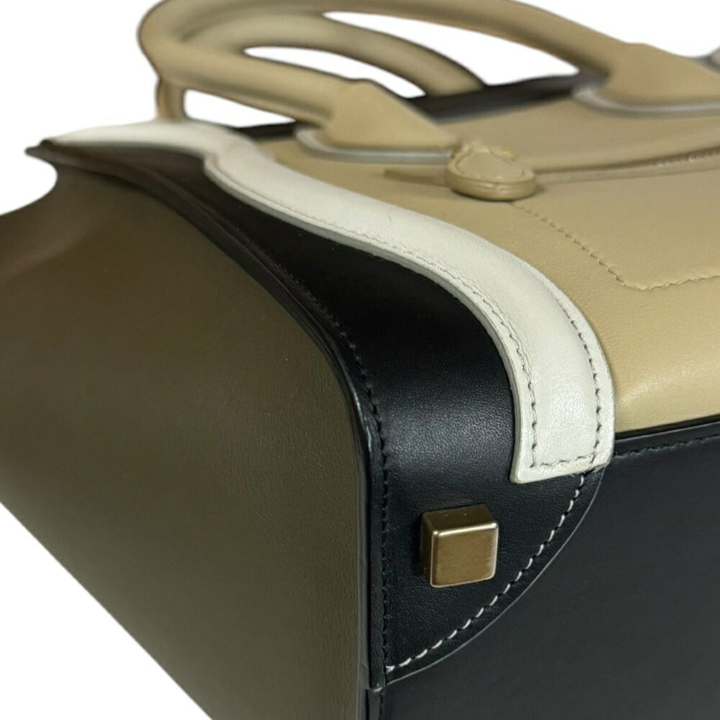 Céline Luggage, Beige, Leather, handbag