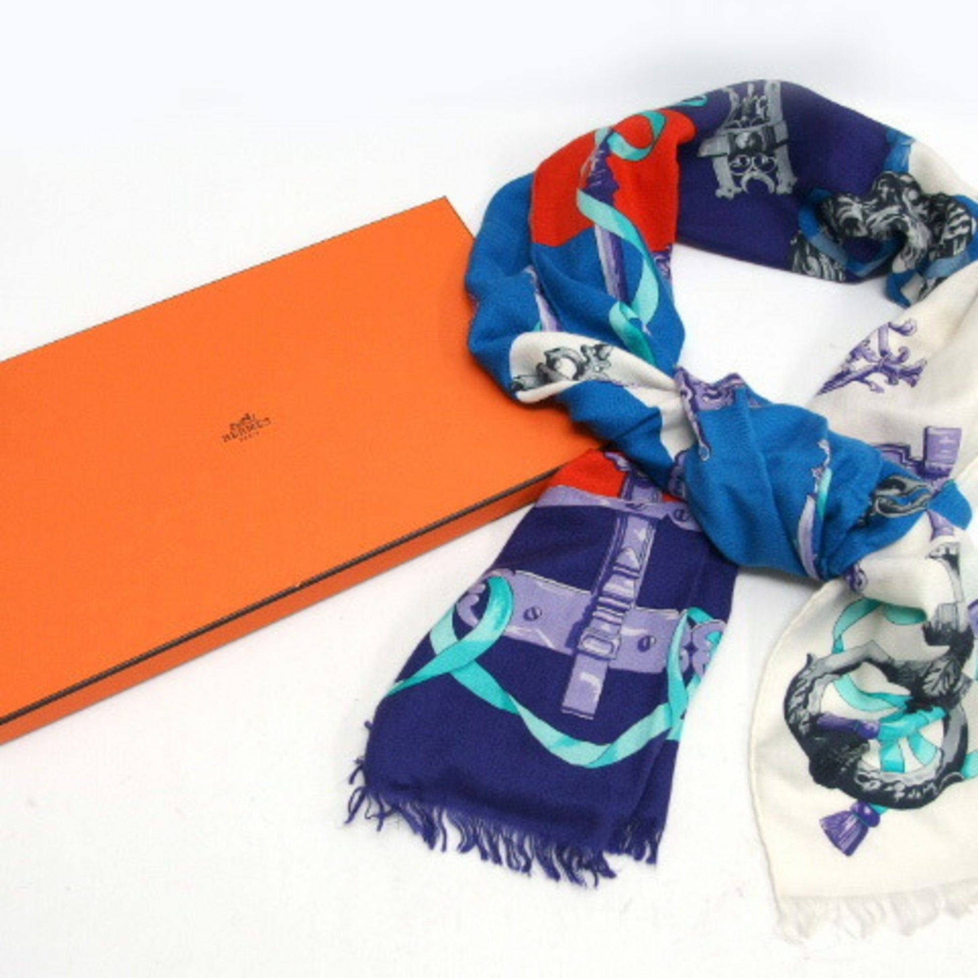 Hermès, Multicolour, Cashmere, scarf