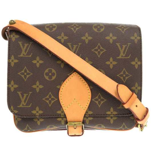 Louis Vuitton Cartouchière, Brown, Canvas, shoulder